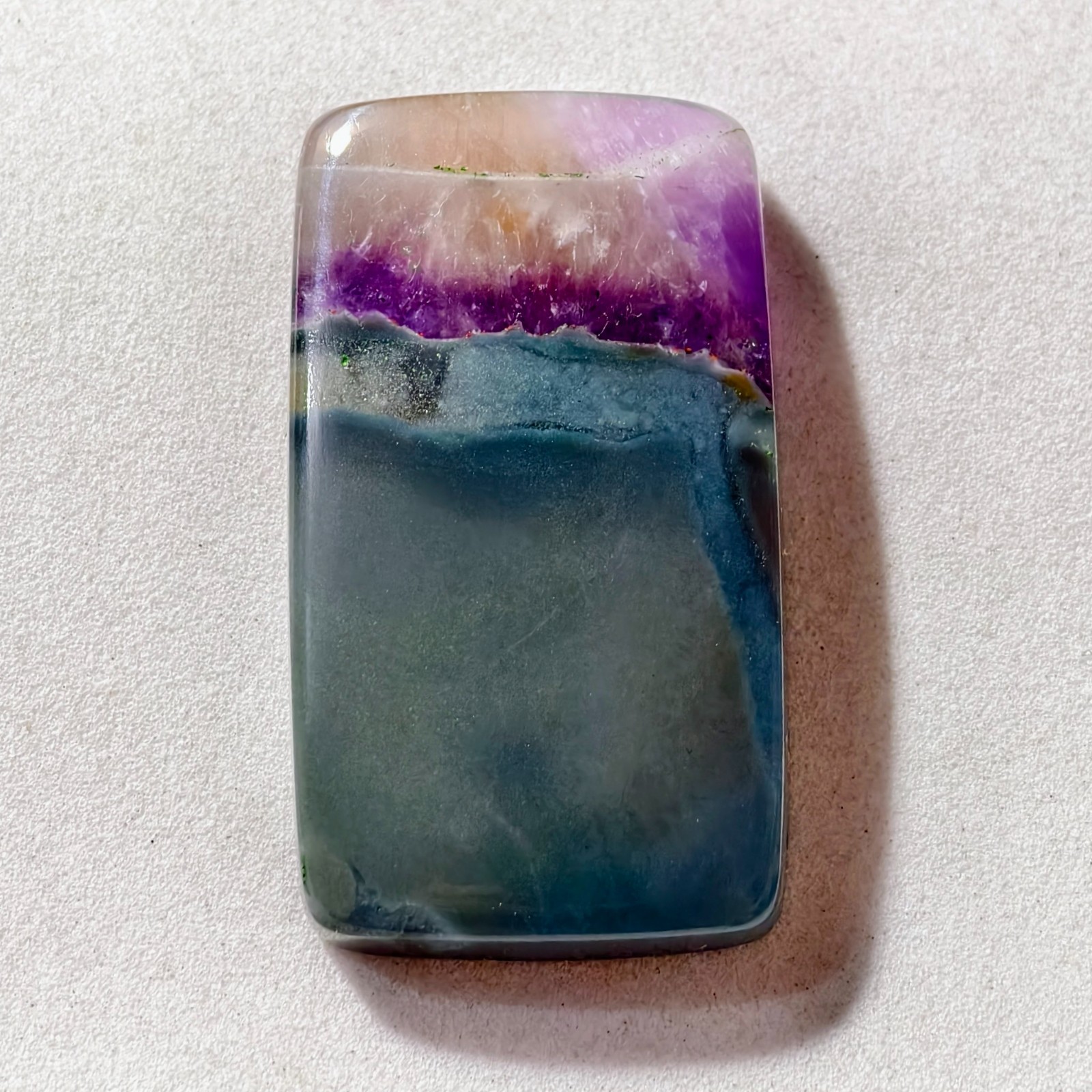 55 Cts Natural Amethyst Cabochon Gemstone For Jewelry 36x20x6.9 MM
