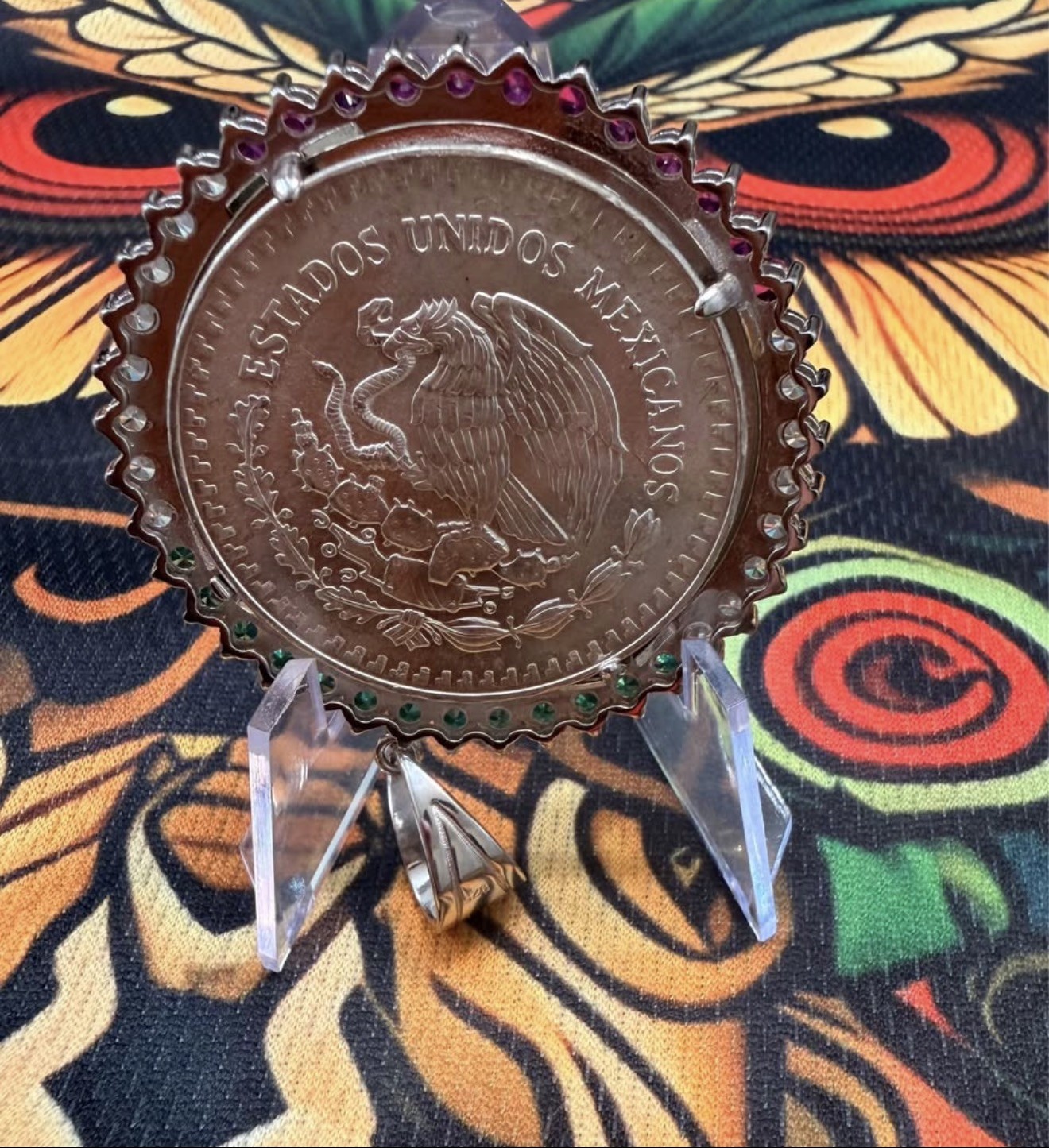 925 Sterling Silver Bezel.with 1oz 1984 Libertad Coin Mexico