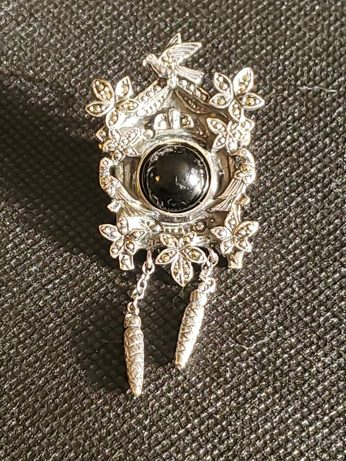 Vintage Cuckoo Clock Pendant, Sterling Silver Made In Germany (By Elo or Elir)