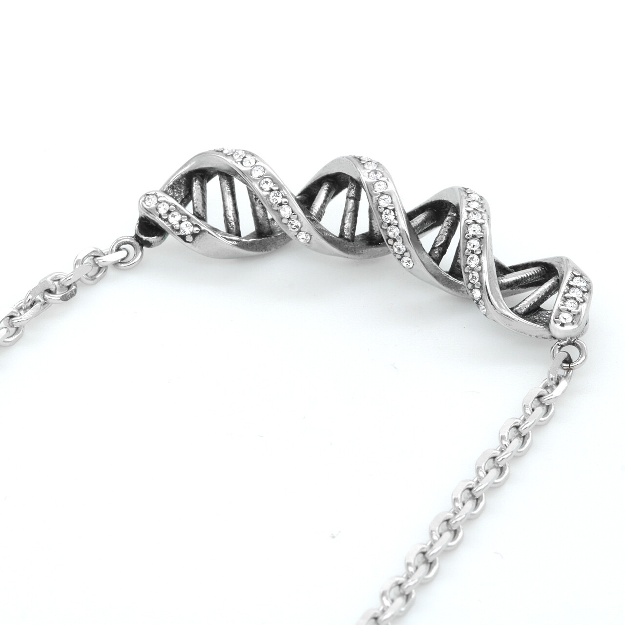 DNA necklace 316L stainless steel with crystal by Controse