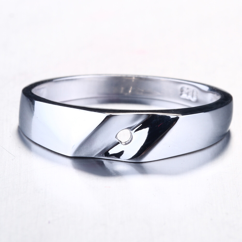 925 Silver Solitaire Semi-Mount Fine Ring 3.5-3.55mm Round Cut Tension Setting