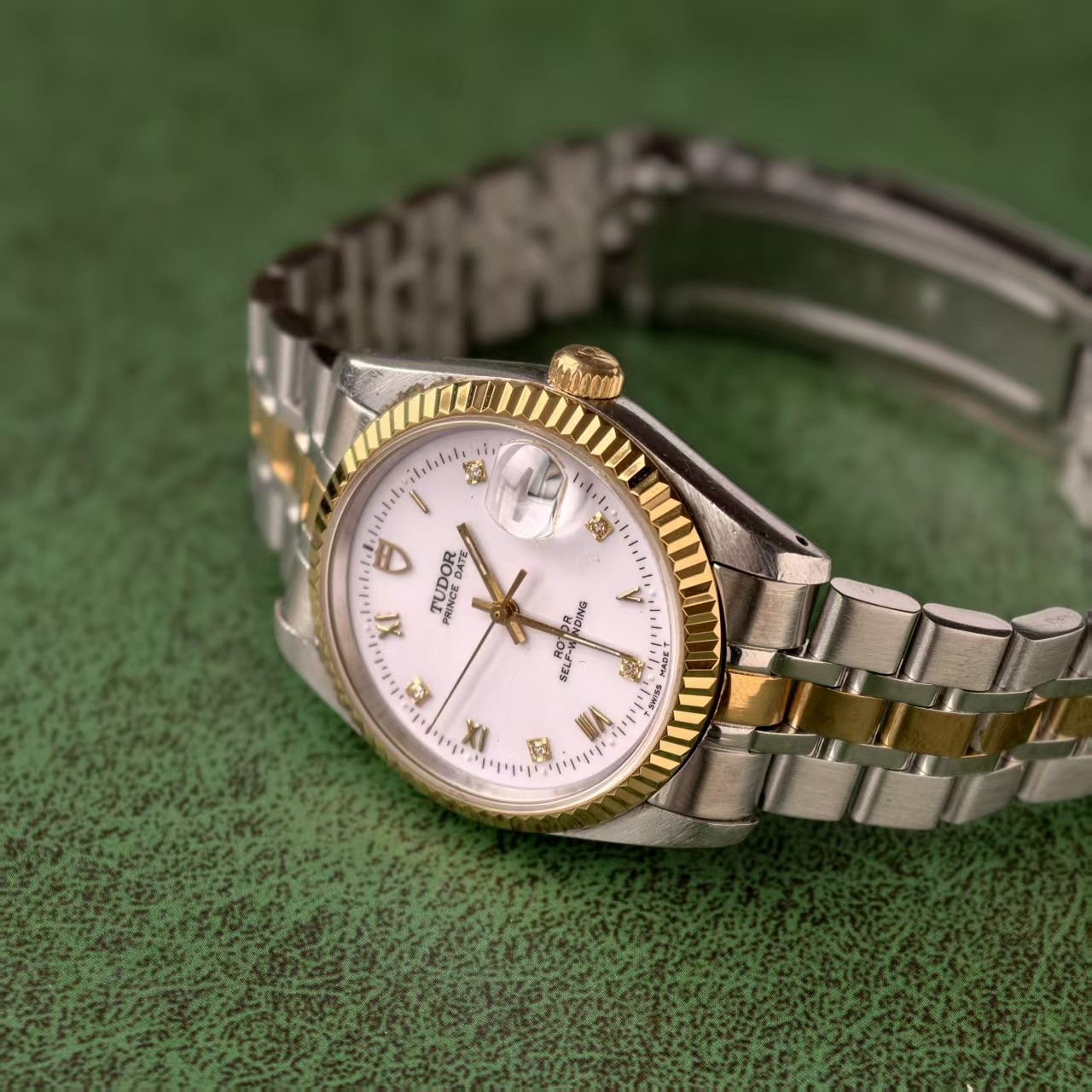 Tudor White Dial Prince Date 74033 Men’sWatch Automatic 34mm Champagne Number