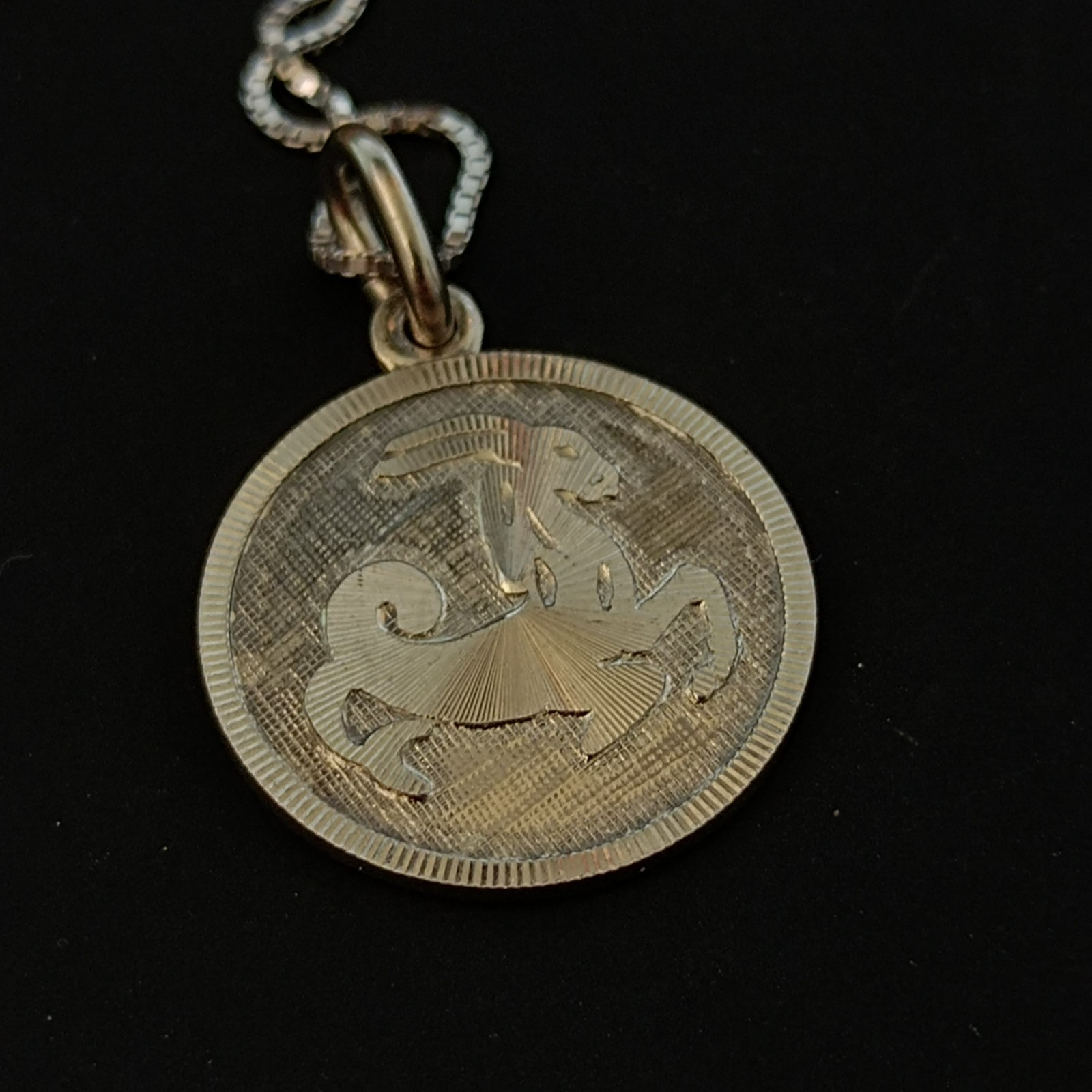 Capricorn Zodiac Vintage Necklace Sterling Silver Astrology Pendant Me’sn Women