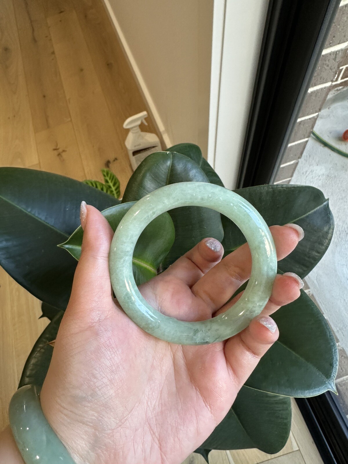 Natural Myanmar Jadeite Bangle 58.5mm Mint Colour