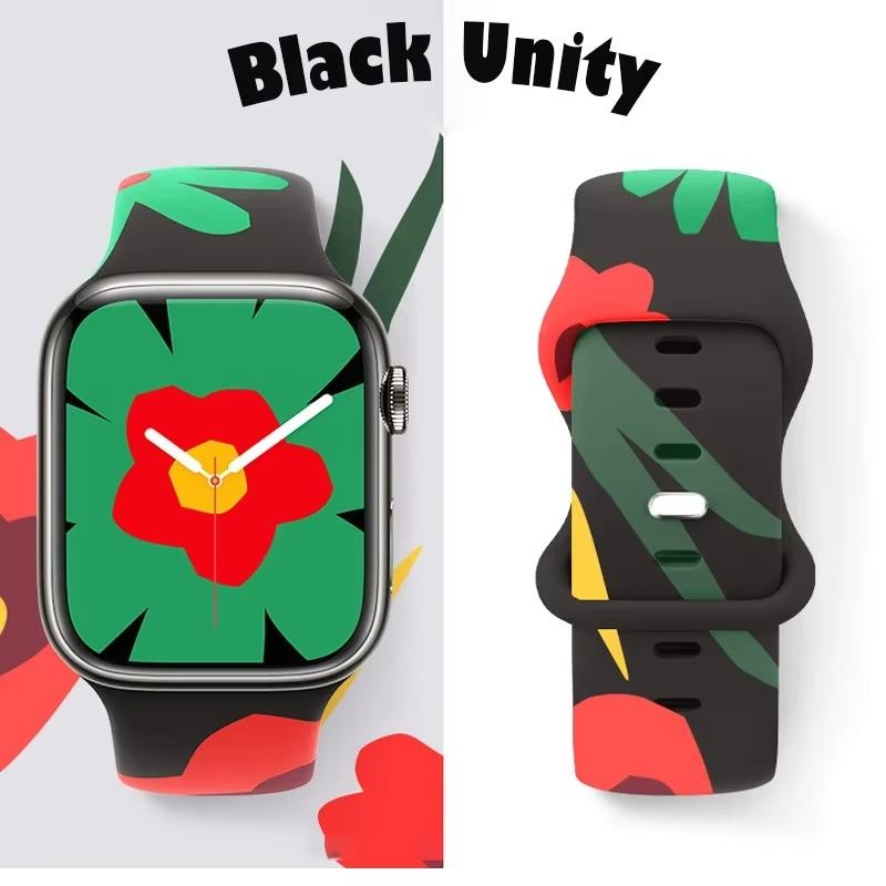 2025 New Silicone Strap for Apple Watch Band 10 46mm/42mm 44mm 40 38 45 41 Sport