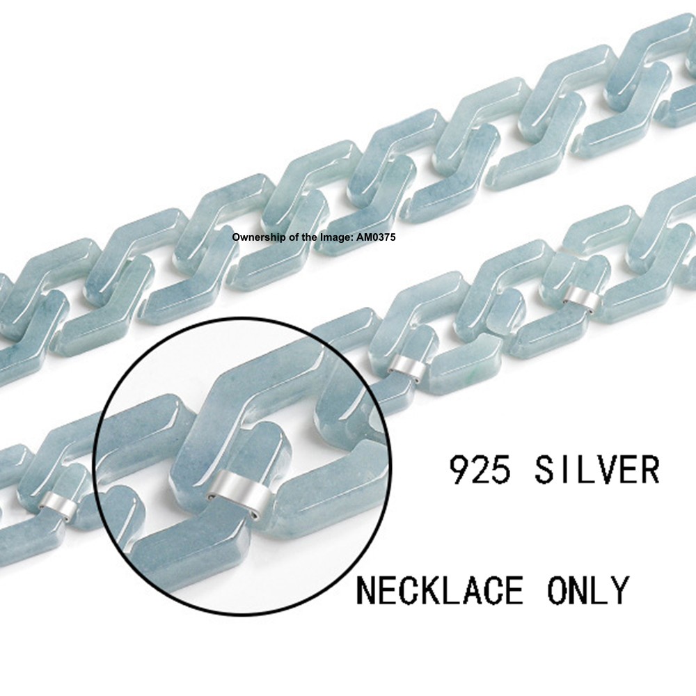 New Natural Grade A Jade ICY Blue Jadeite Curb Link Handmade Necklace Bracelet