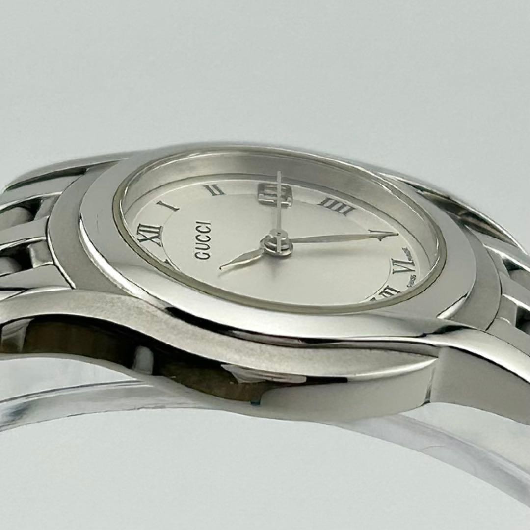 GUCCI 5500L Women’s Quartz Watch Silver Dial 27mm Stainless Steel