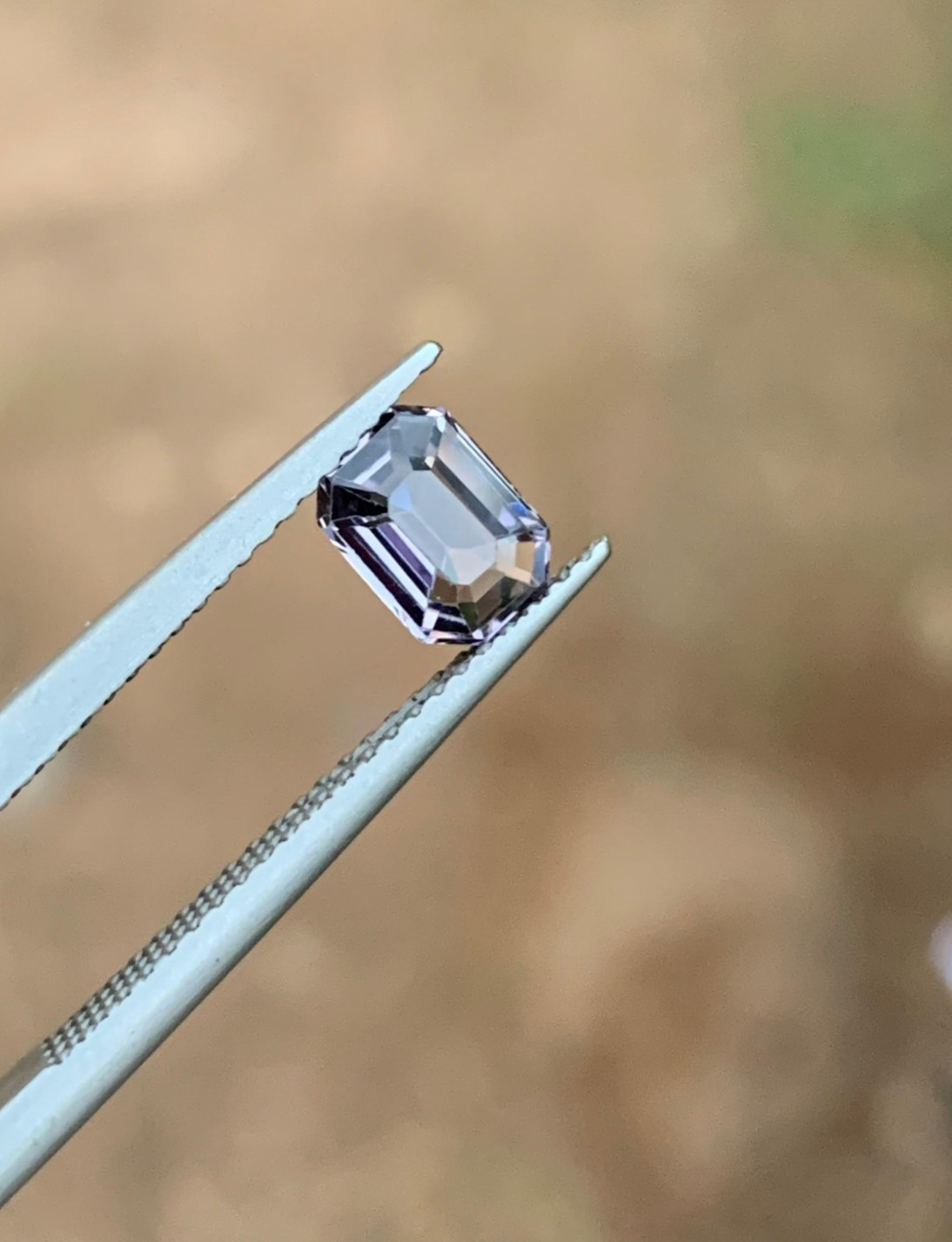 Natural Burma Spinel – 0.870ct Lavander Color – 7mm Emerald Cut – Loose Gemstone