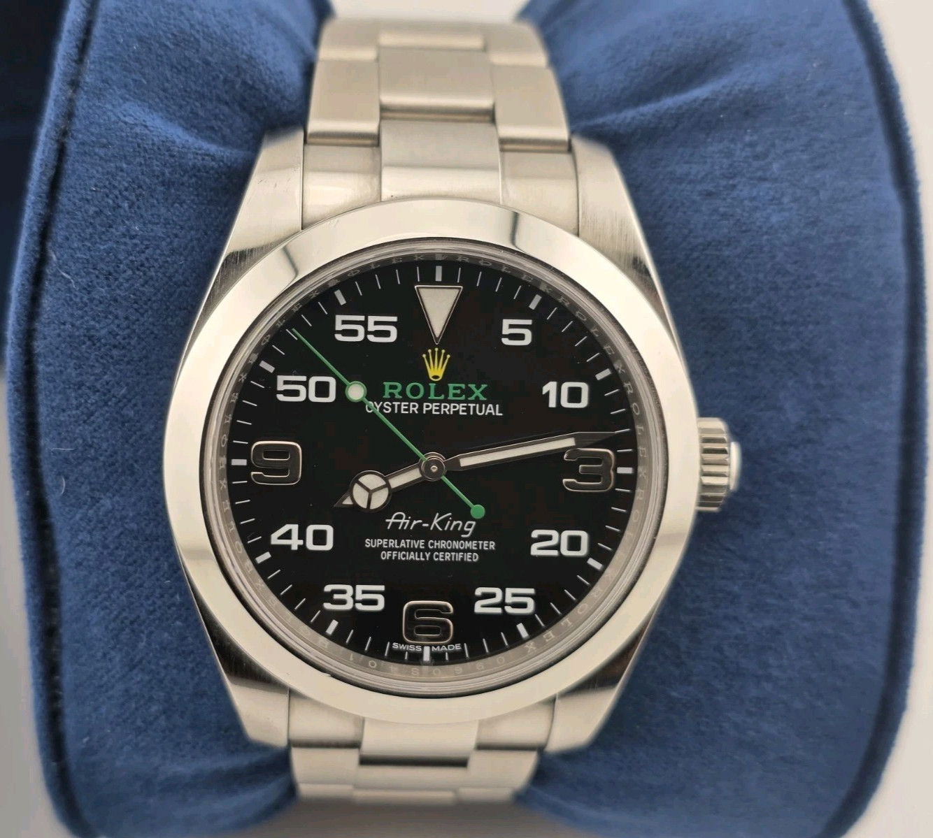 Rolex Oyster Perpetual Air King Watch 40mm Case Black Dial Automatic Mens 116900