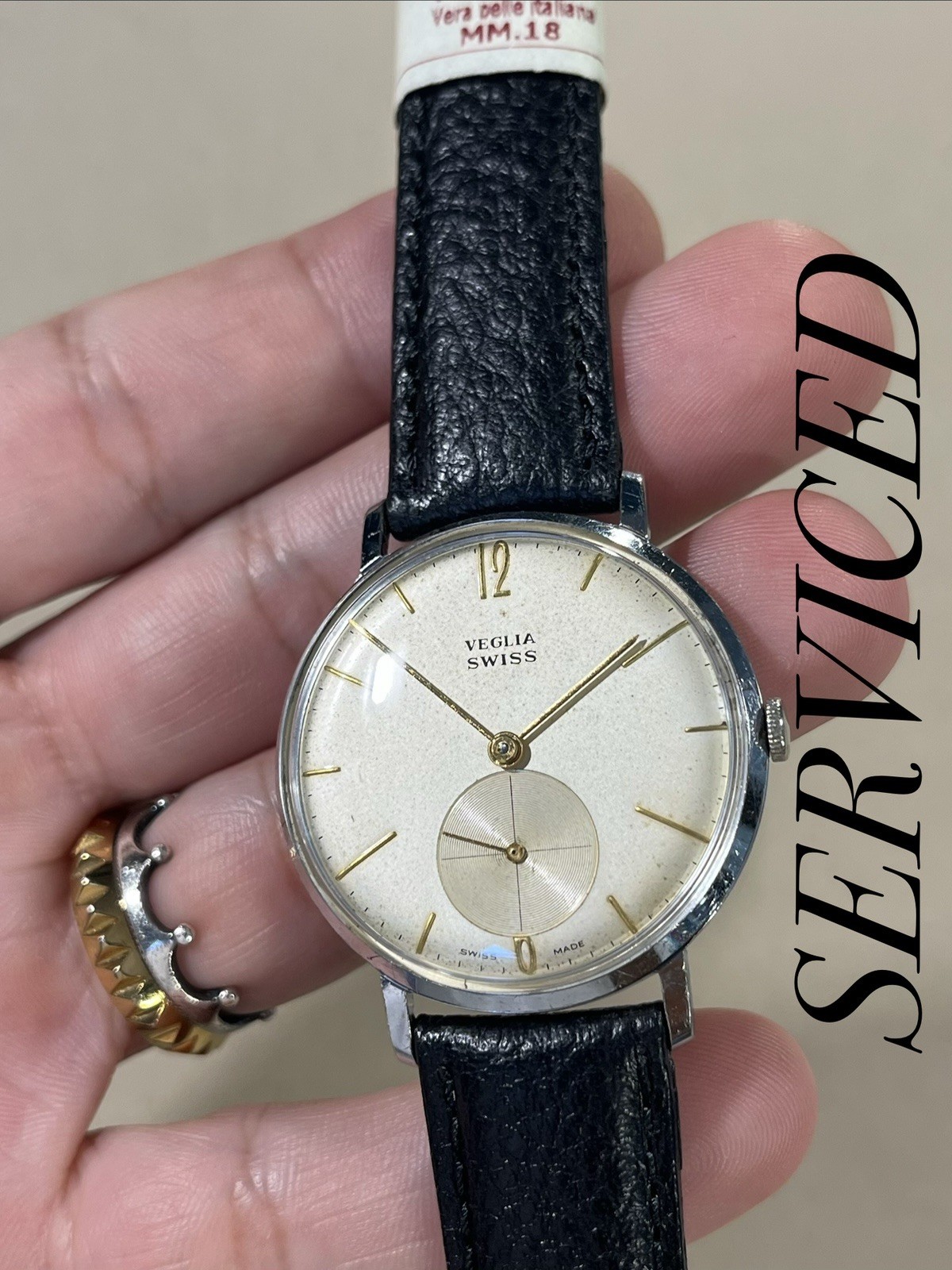 Veglia Swiss 1955 AS 1203 plat classic watch vintage 50 60’s big seconds jumbo