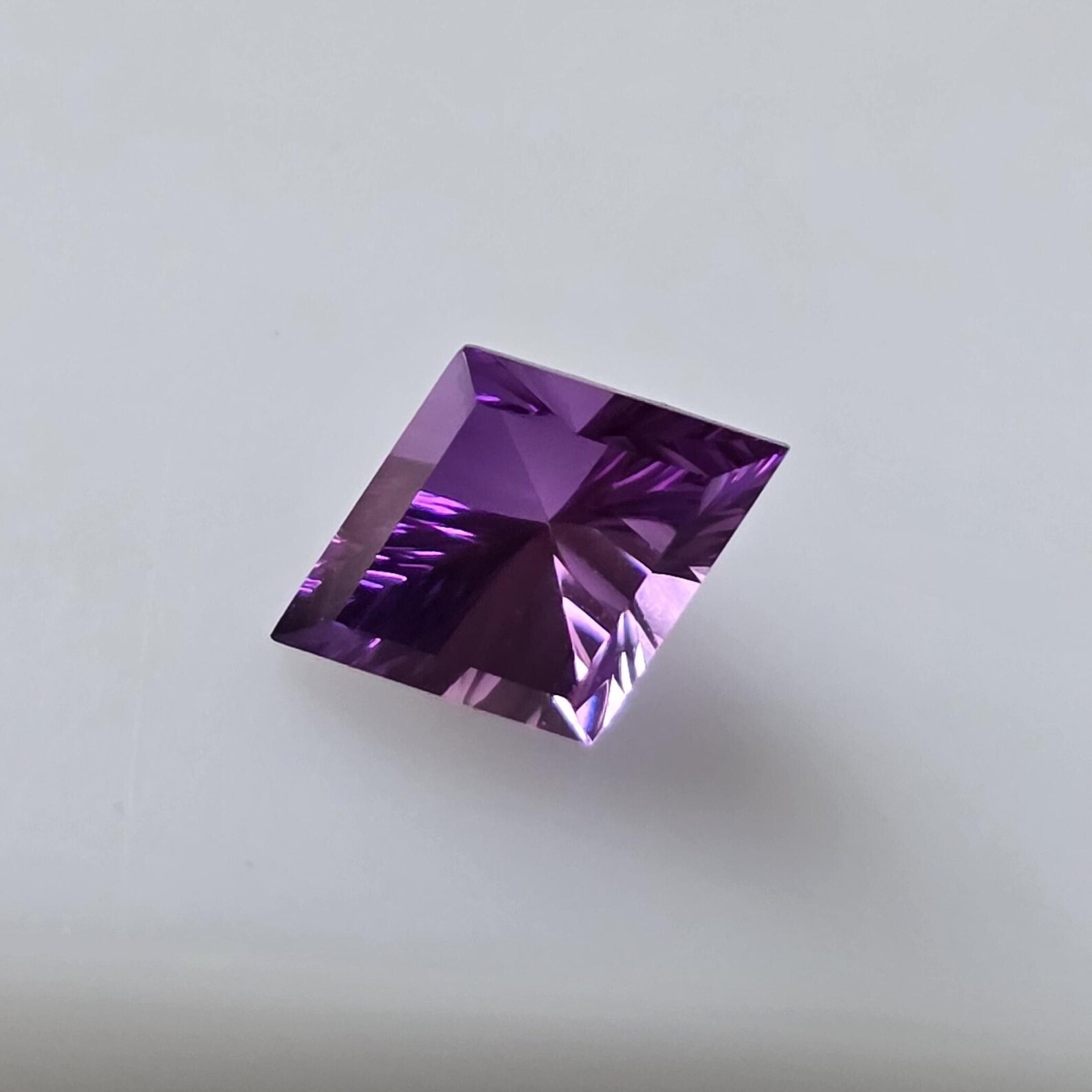 CERTIFIED Natural Earth Mined Diamod 5.05CTpurple princess Brilliant VVS1/9.5 mm