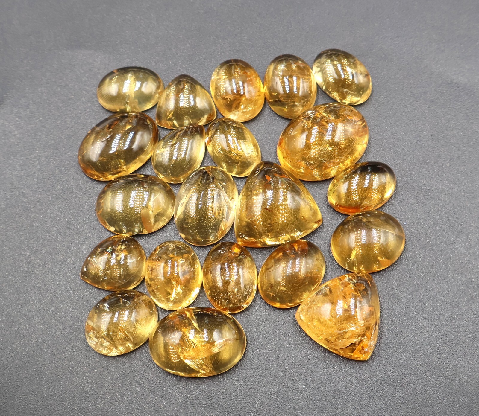 Natural Citrine Cabochon, Lot 123.00 Ct November Birthstone, Citrine Stone