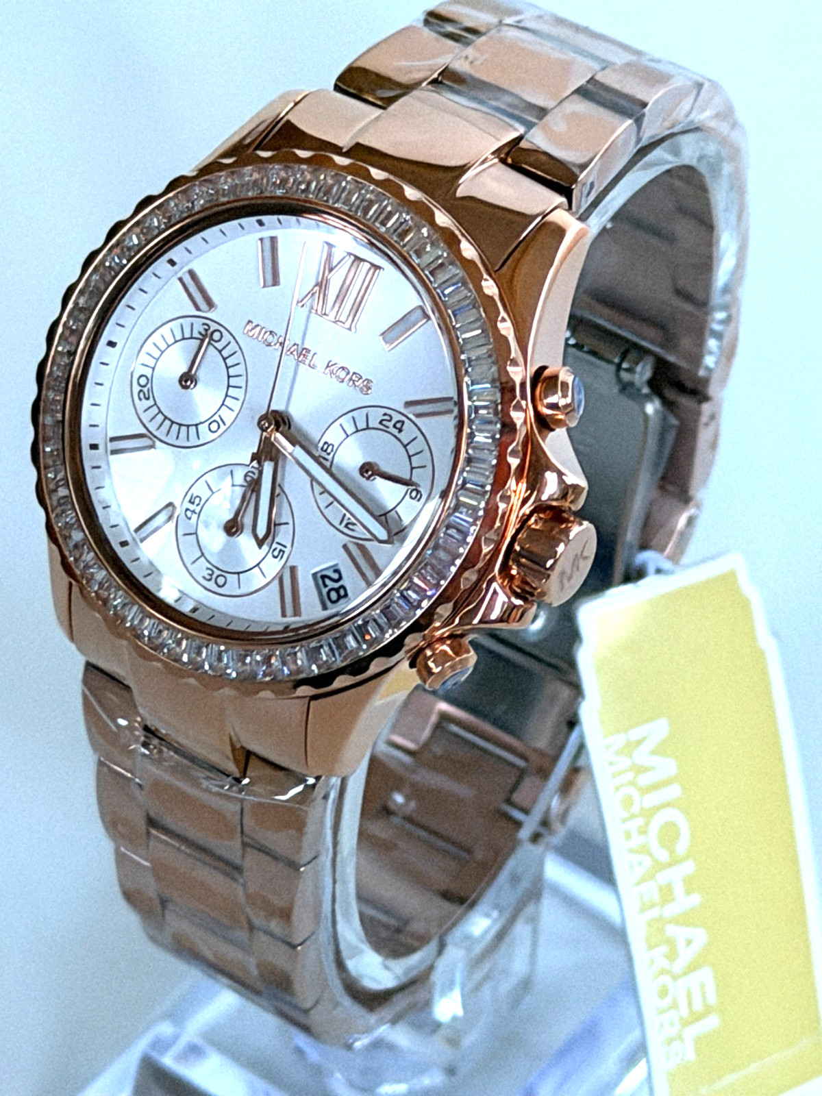Michael Kors MK7213 Women’s Everest Chronograph Rose Gold-Tone Watch BNIB $325