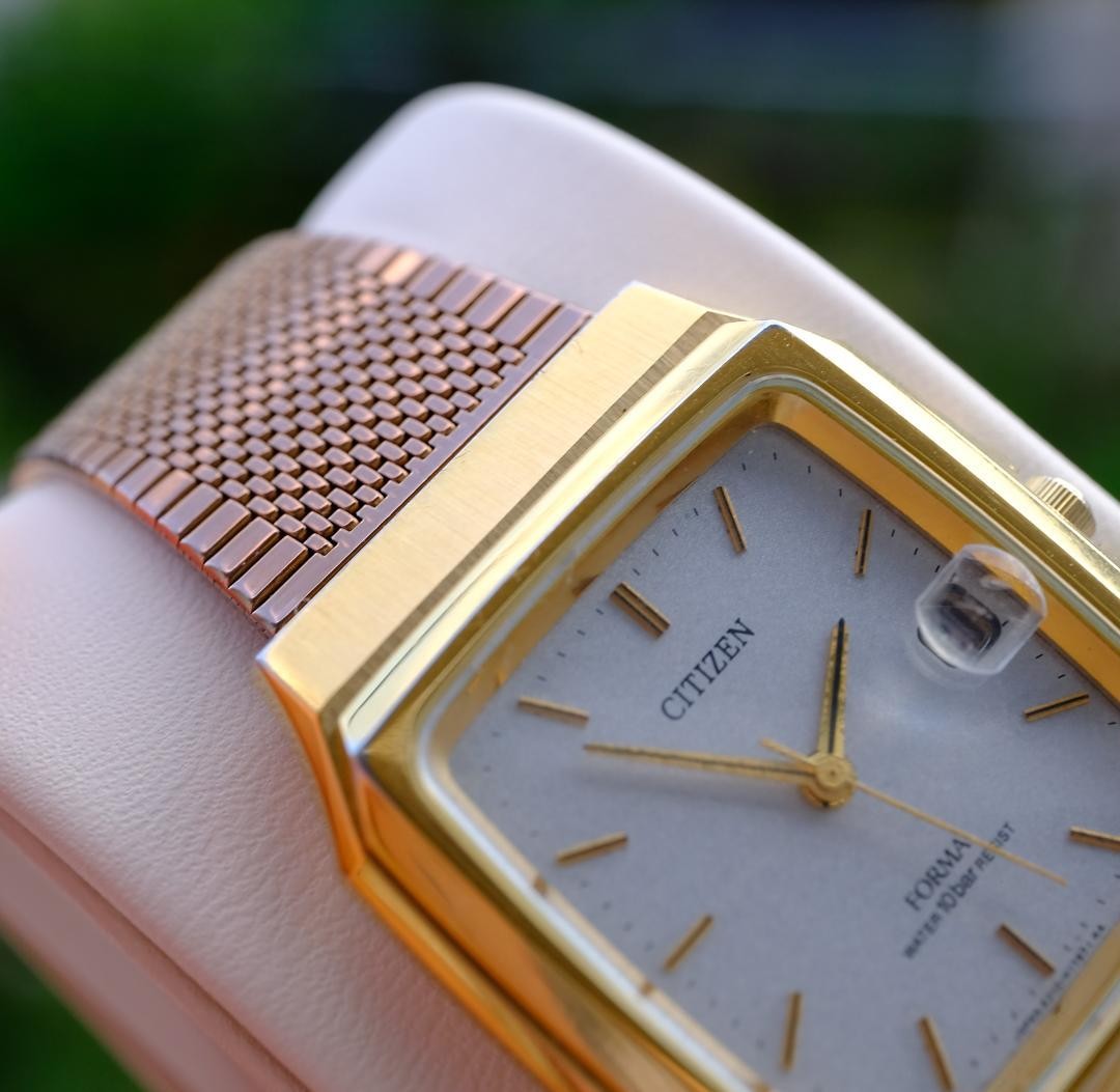 CITIZEN FORMA Gold Quartz Mesh Watch
