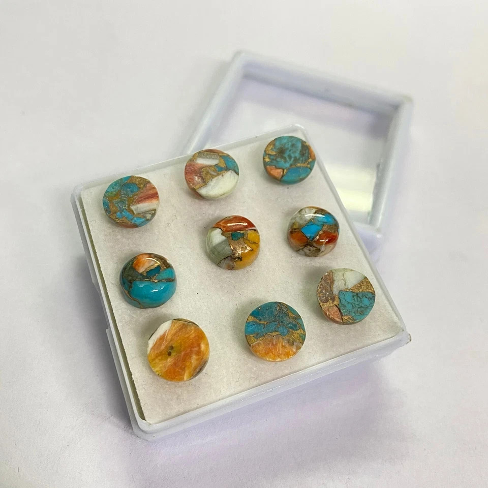 “Smooth” Oyster Copper Turquoise Round Shape Loose Gemstone For Jewelry Making