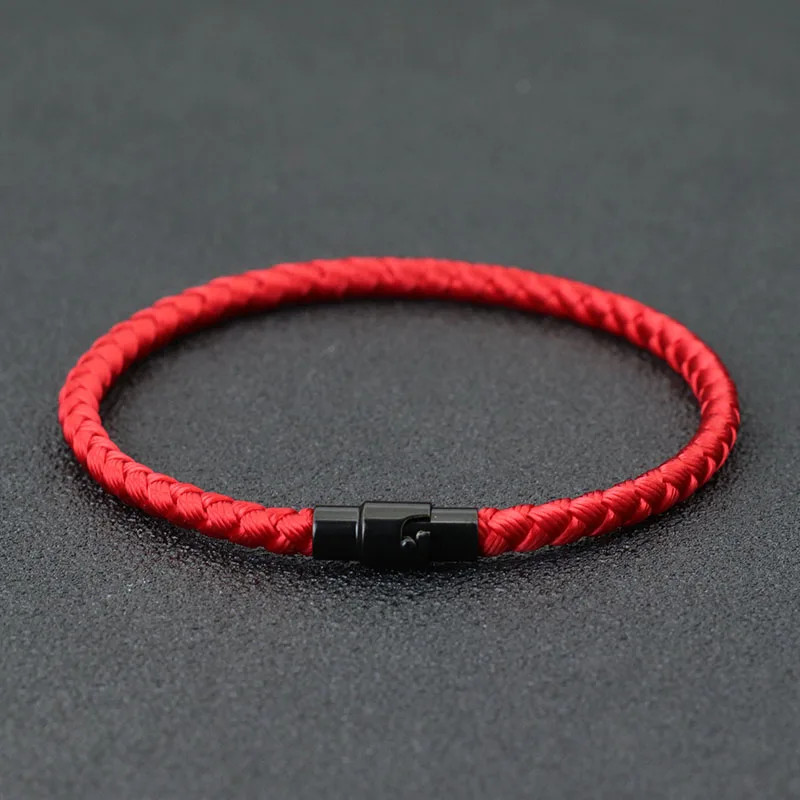 Simple Style Good Luck Red Thread Bracelet For Unisex Grade A 4mm Keel Rope
