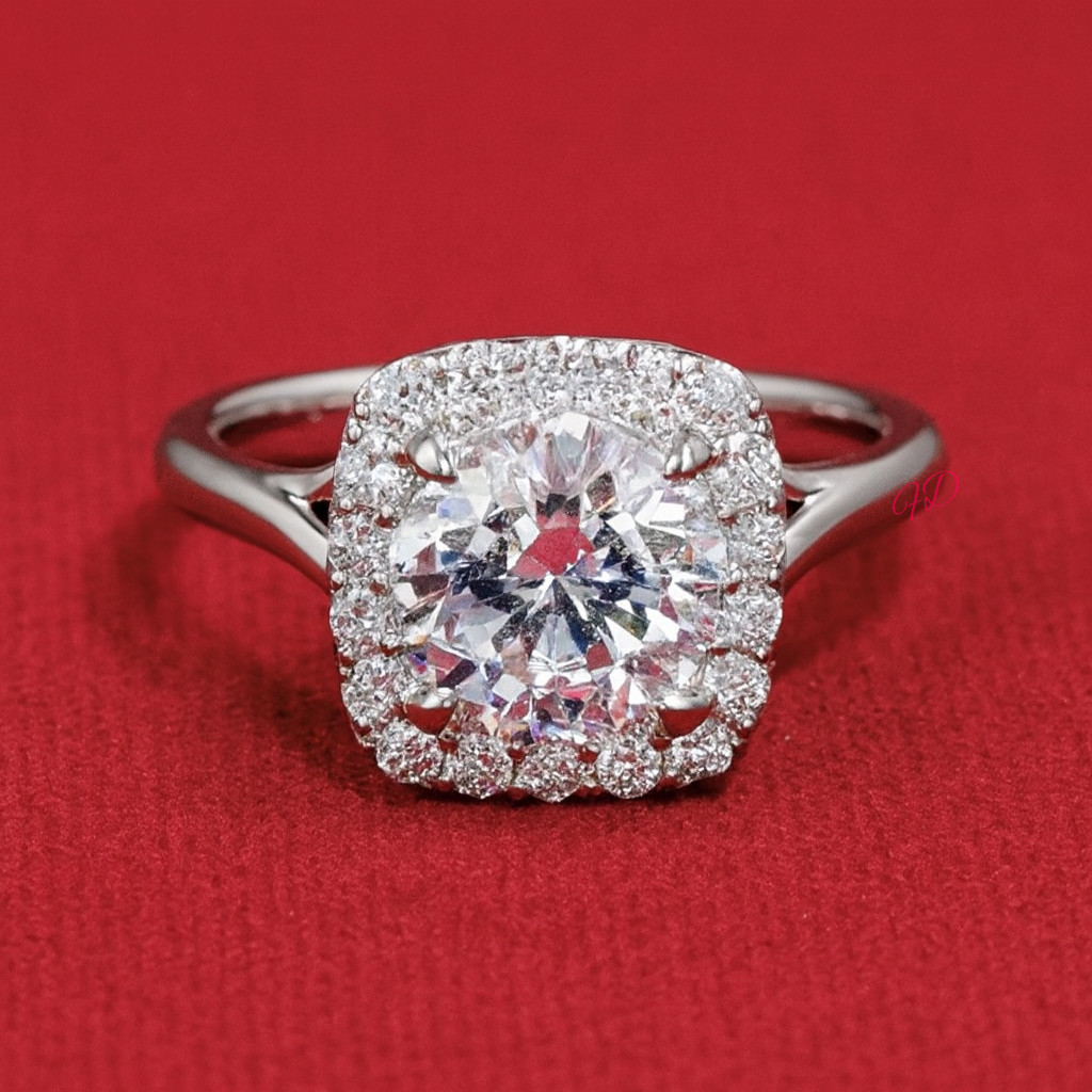 Round Cut Diamond Ring 14k White Gold 1.25 Ct IGI Lab Grown size 6 7 Engagement