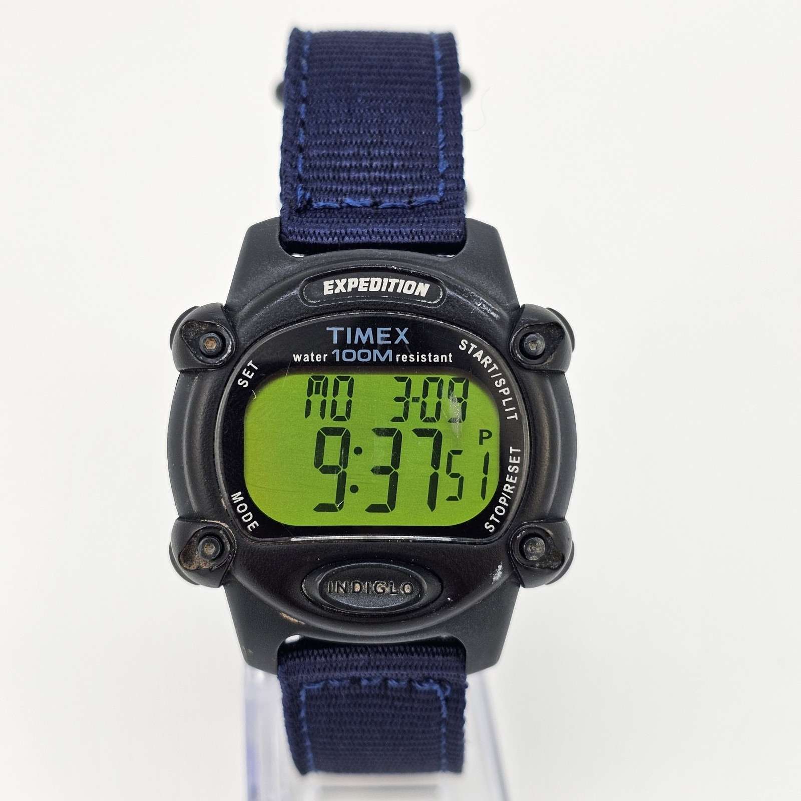 Timex Expedition 866 Men’s Watch 39MM NEW Dark Blue Nylon Bands New Battery