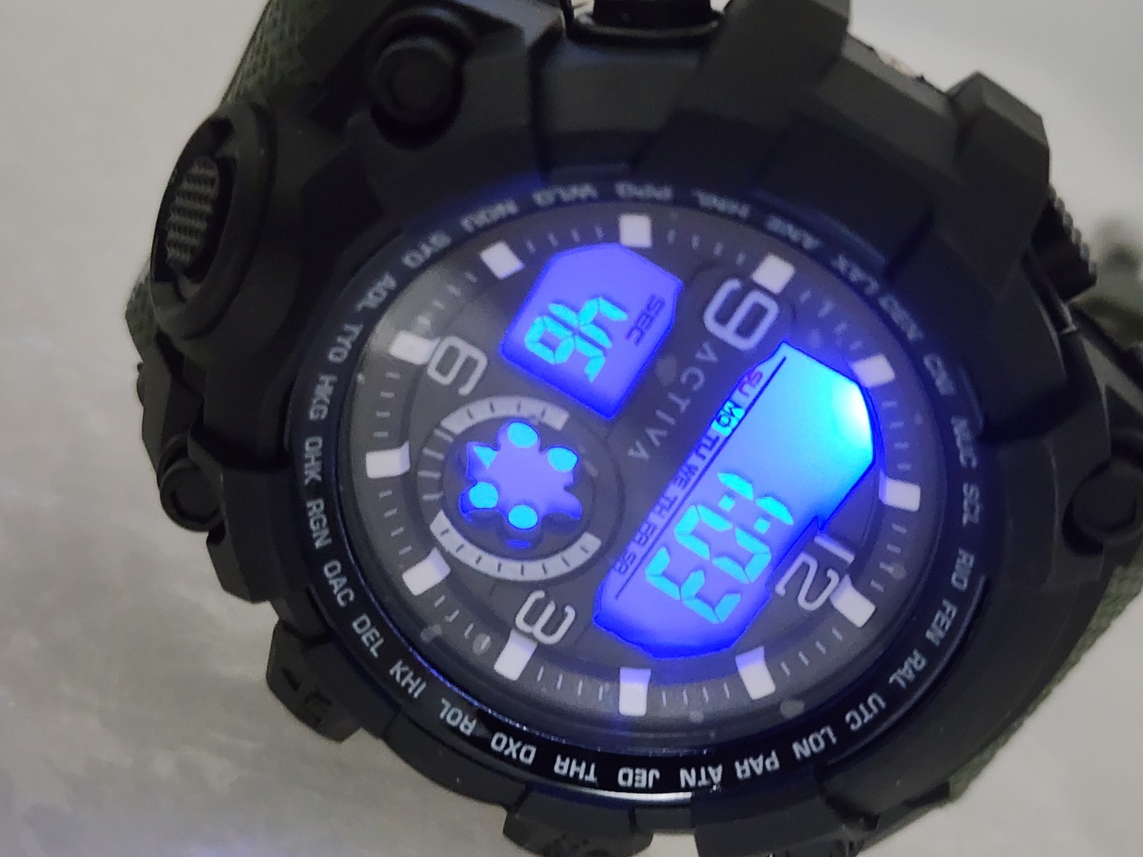 Activa Endurance X Invicta Racing Army Military Green OD Camo EDC Field Watch