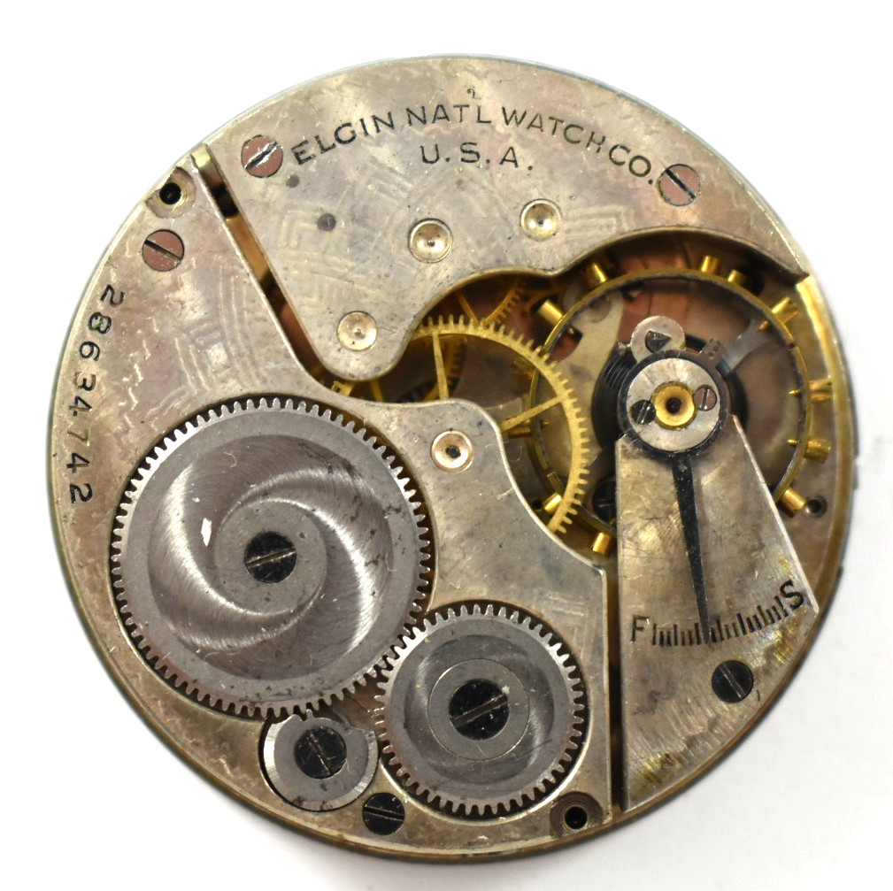 Vintage Elgin Grade 291 16s 7J OF Pocket Watch Movement lot.ra