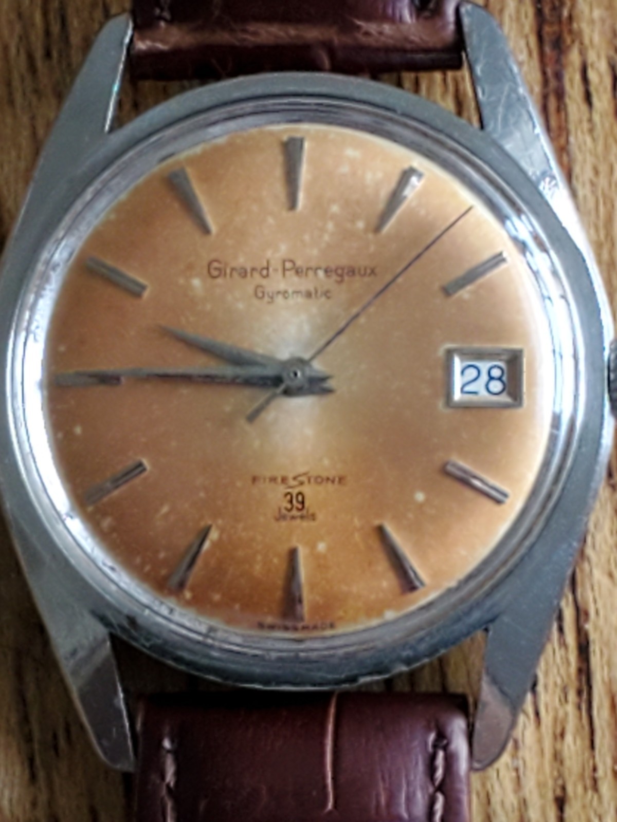 Vintage 1950’s GIRARD PERREGAUX Gyromatic – Firestone 39 jewels Calibre 32