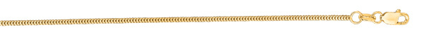 14k Yellow Gold 16″ MILANO Snake Pendant Chain Necklace 2 gram 1.3 MM ICE