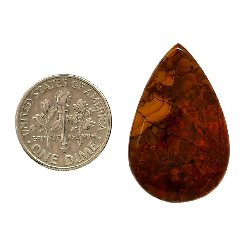 Rare Cady Mountain Agate 18.8×29.35×4.7 mm Pear Shape Gemstone LS71-05543