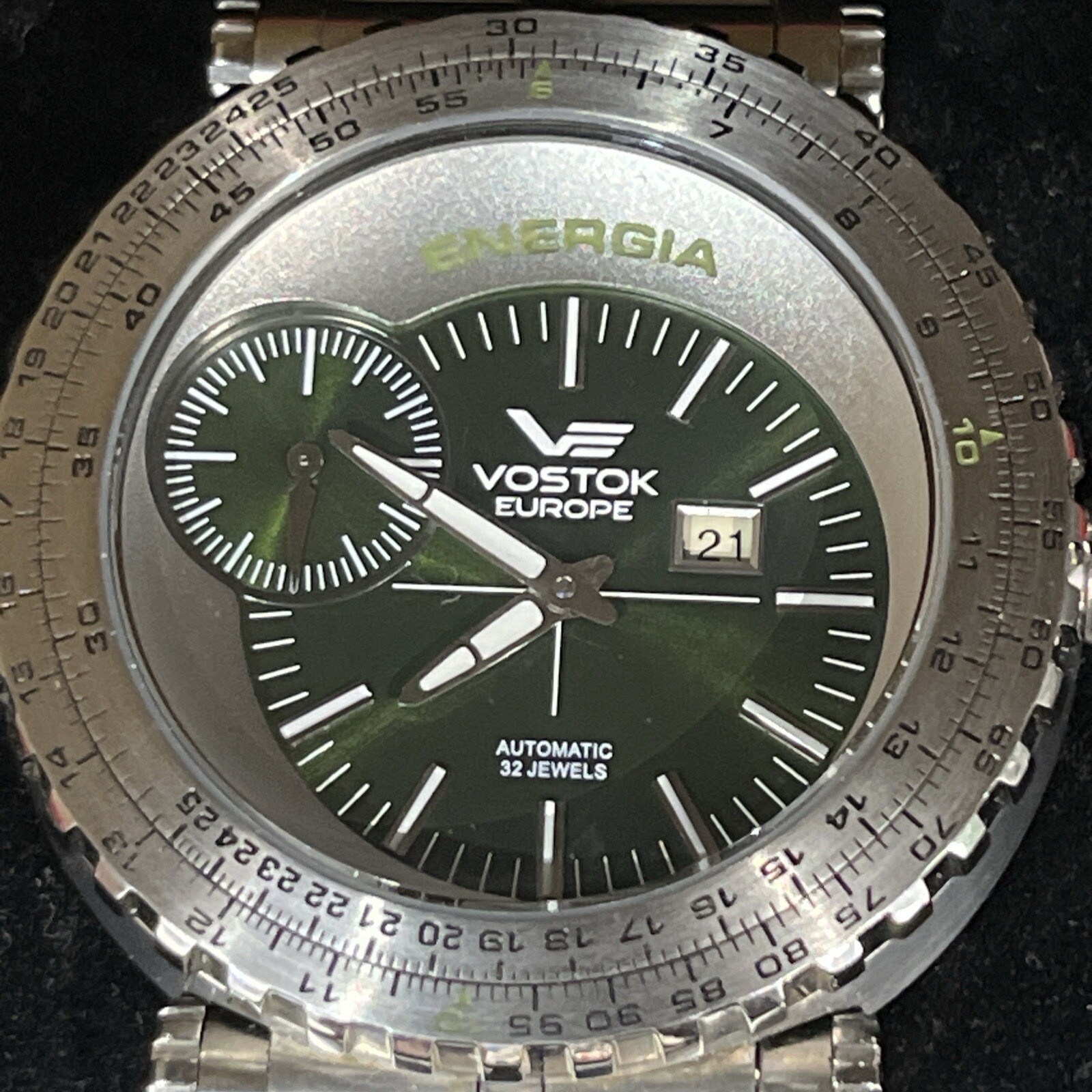 Vostok-Europe Energia Russian Watch Limited Edition Green Dial 182/999