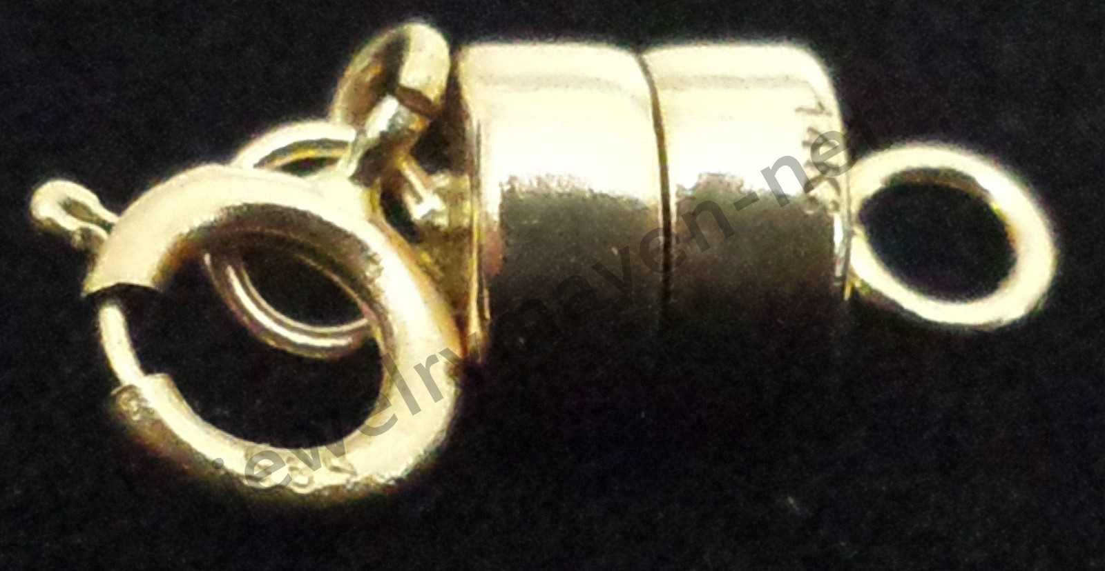 4.5mm 14k MAGNETIC CLASP Converter Yellow Gold Chain 1/2″ Extender Spring Ring