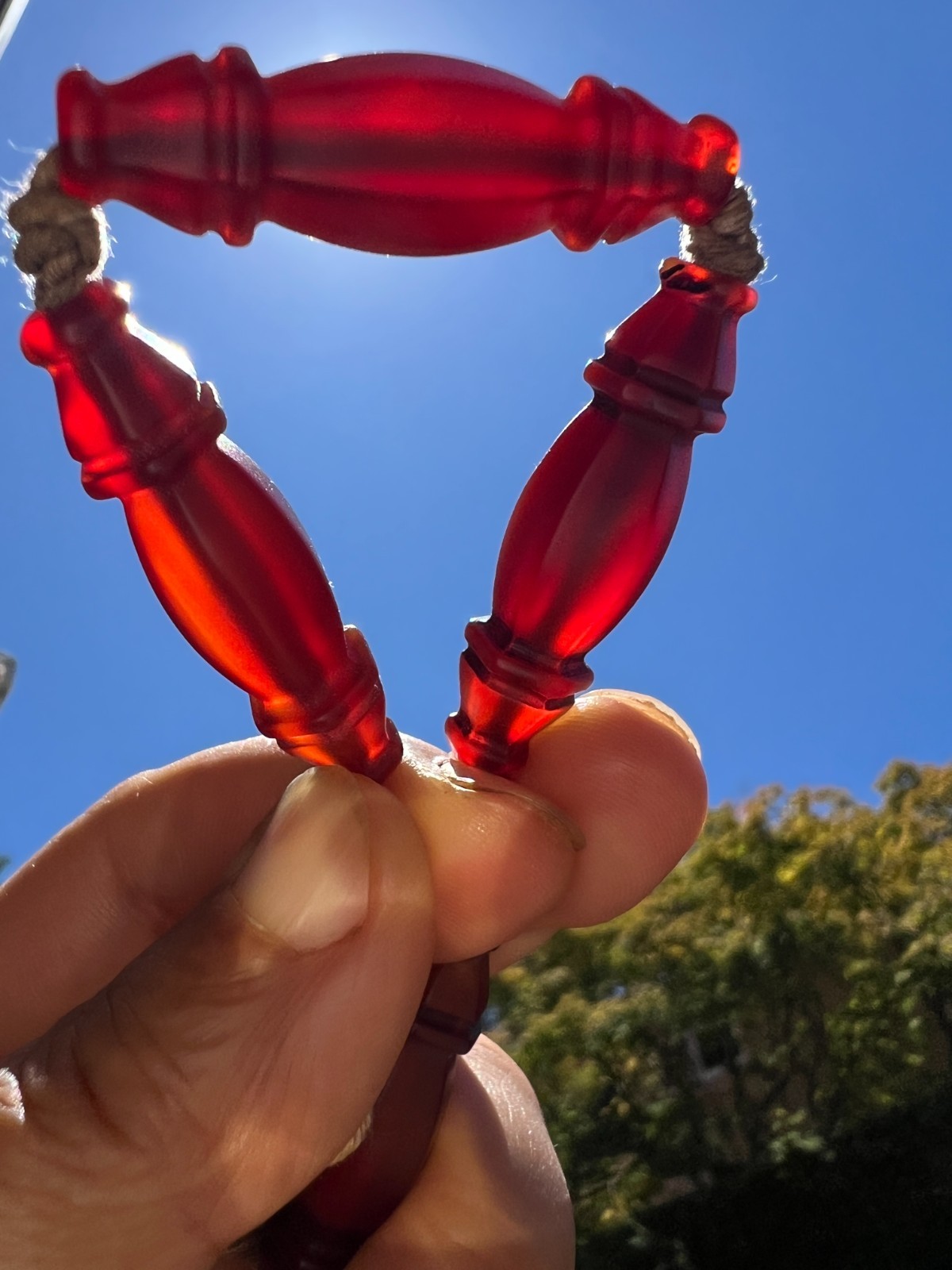Natural Old Agate Vintage Tribal Bead Necklace | DIY Estate Jewelry Collectible