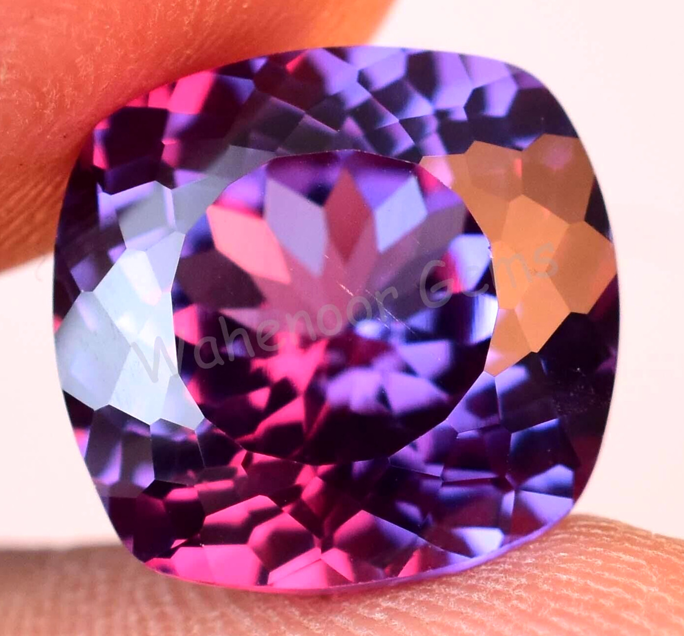 11.25 Ct Natural Color Change Alexandrite Cushion AGL Certified Loose Gemstone