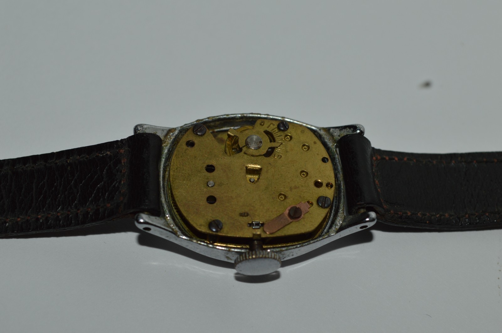Ingersoll US Time A-4015 Mickey Mouse Watch Wind Up 23mm 1940s Sold As Is Parts
