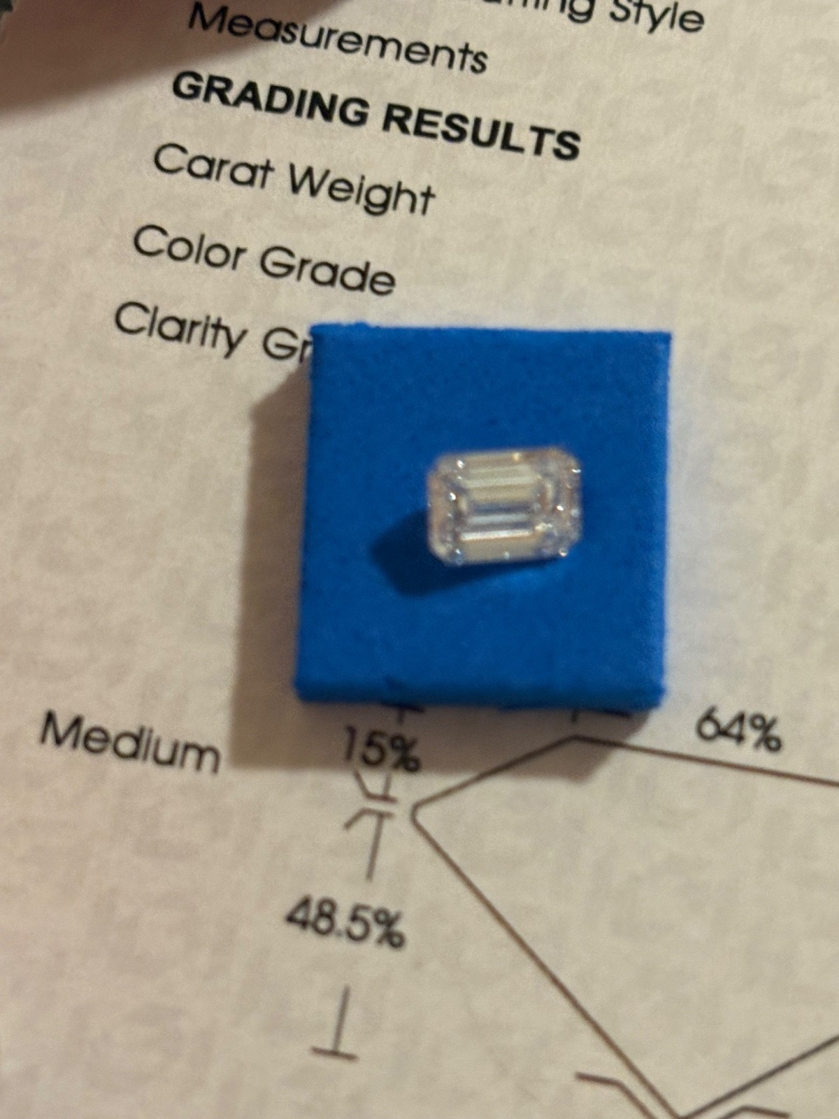 1.06ct Emerald Cut Lab Grown Diamond IGI Certified E VVS2 Excellent Symmetry