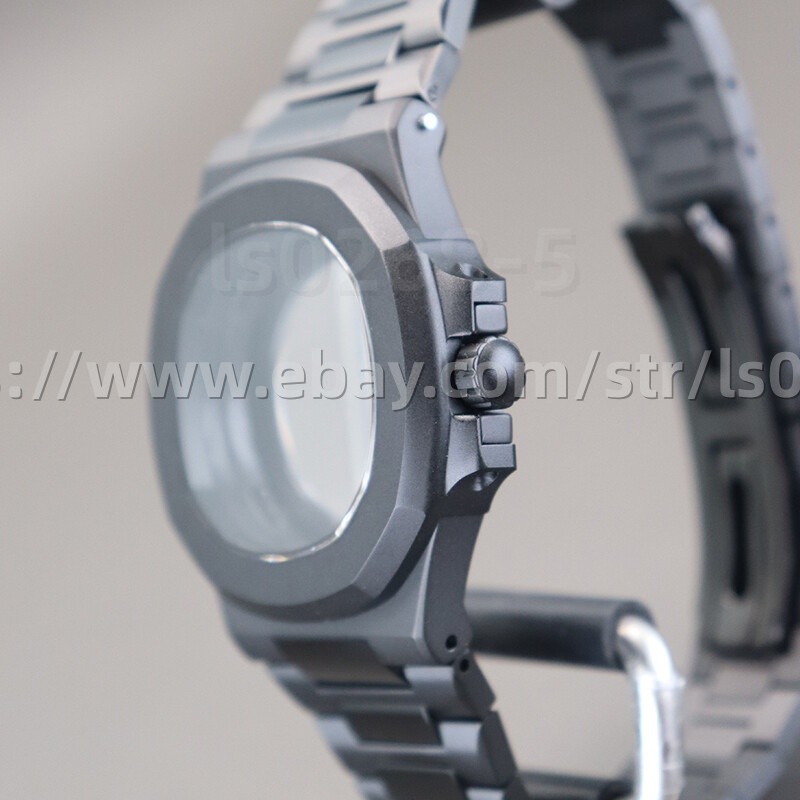 39.5mm Mechanical Watch Case And Strap Frosting Sapphire For Nh35 Movement