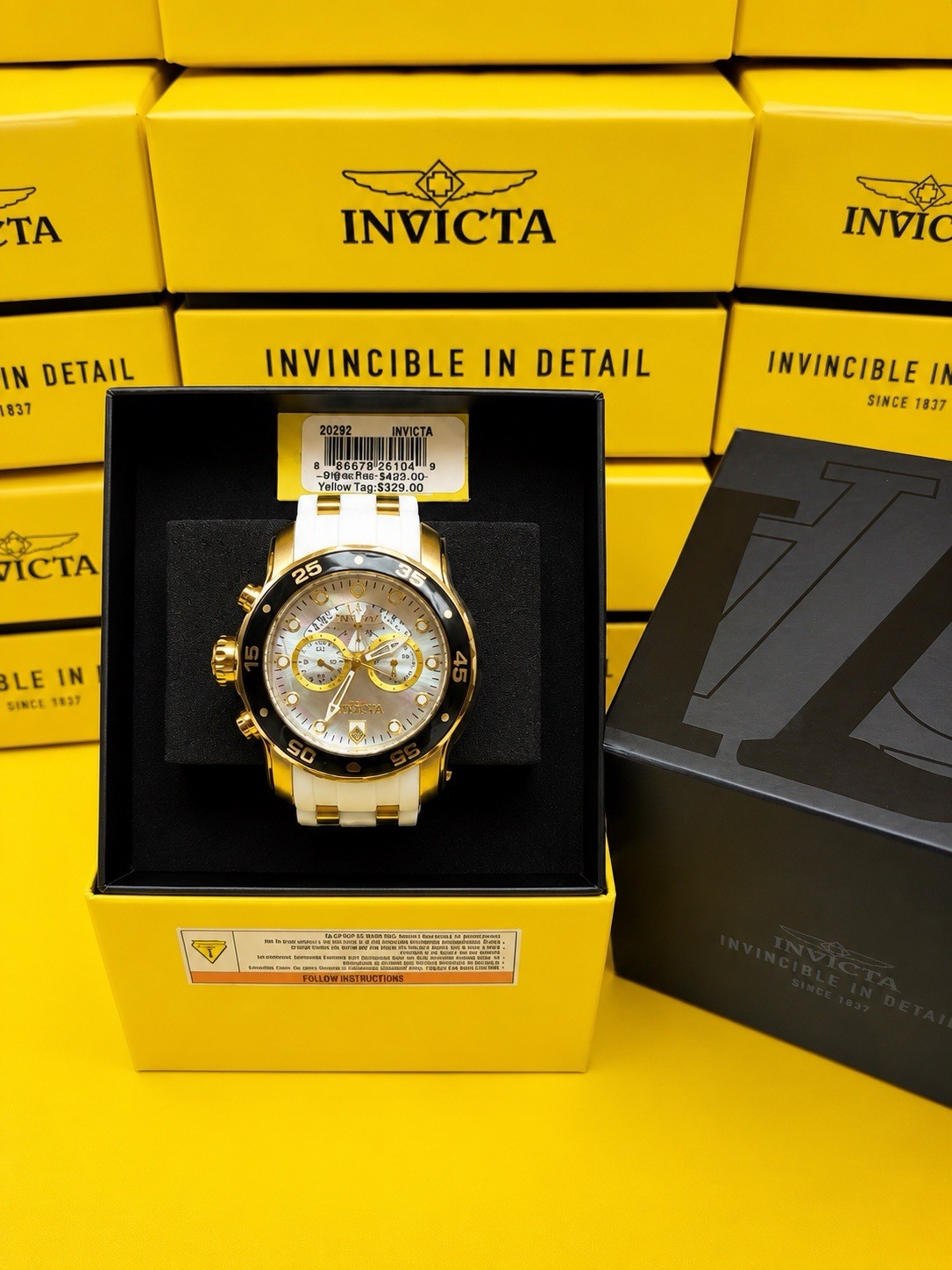 Invicta Pro Diver 20292 Men’s Chronograph White Gold Tone Watch New w/ Tag
