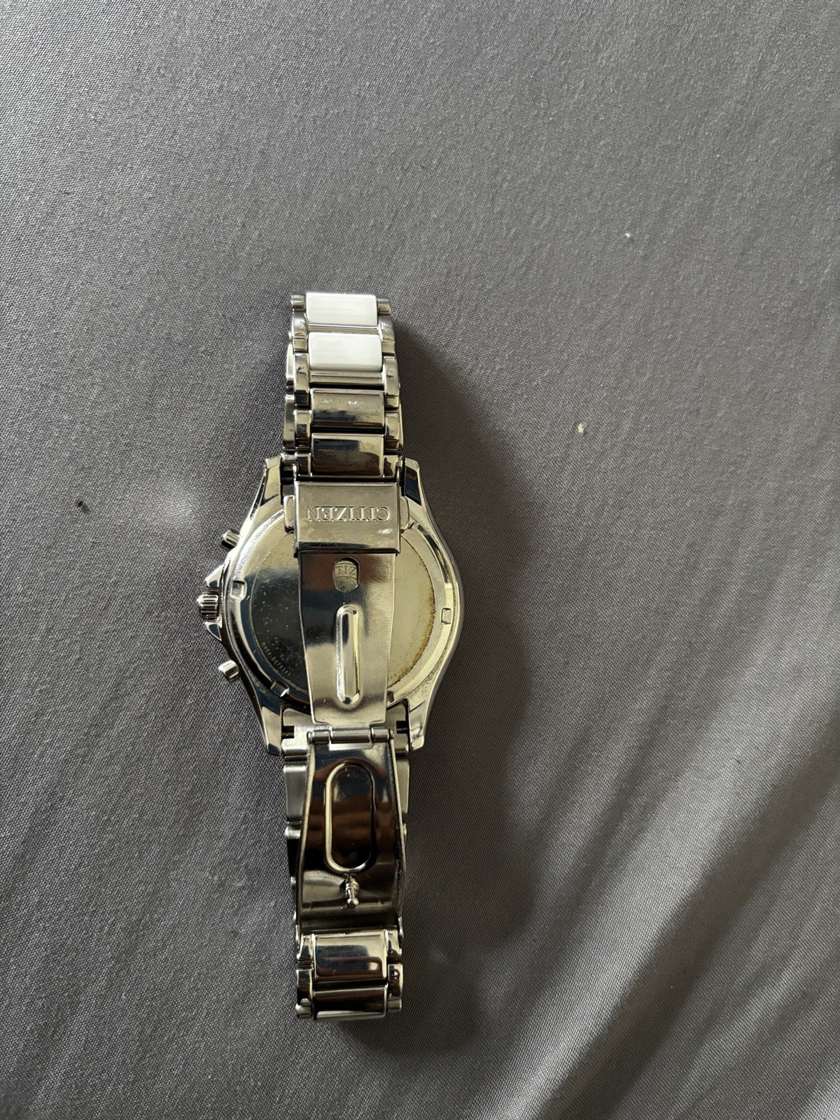 Citizen Eco-Drive Women’s Chronograph Date White Dial Silver/White Bracelet
