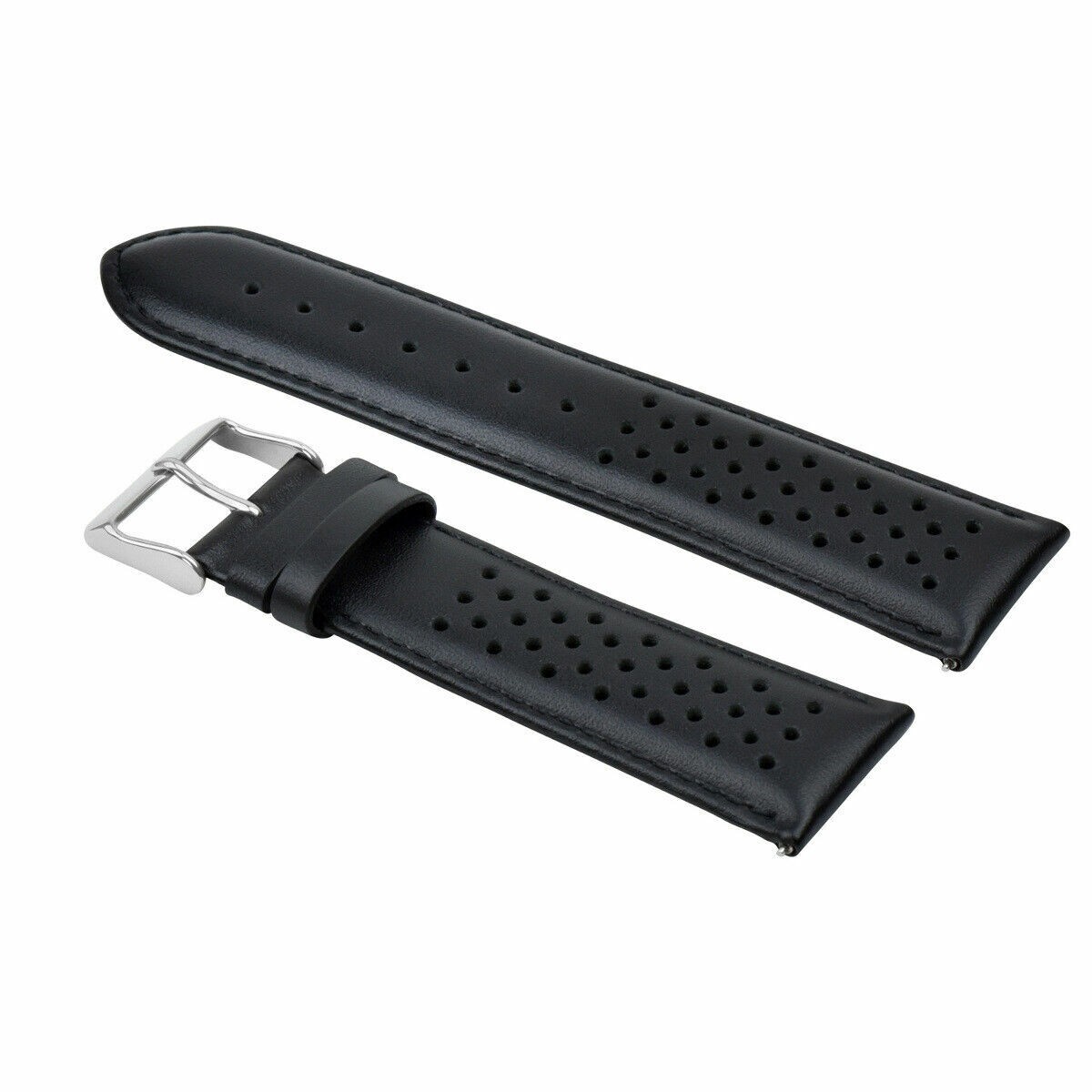 PERFORATED LEATHER RALLY WATCH STRAP BAND – QUICK RELEASE 18-19-20-21-22-23-24MM