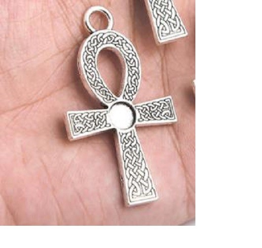 ANKH EGYPTIAN CROSS men man male women pendant SILVER 20″ necklace FREE GIFT BOX