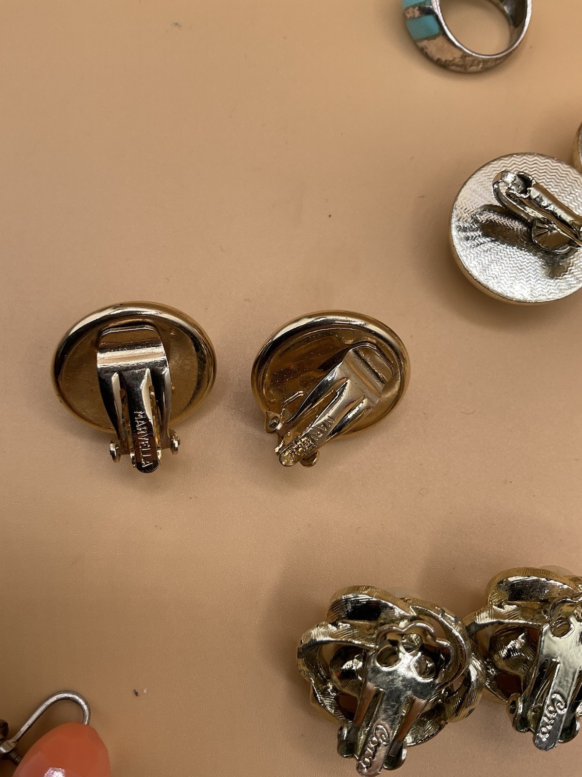 lot of 16 earring sets and 2 rings