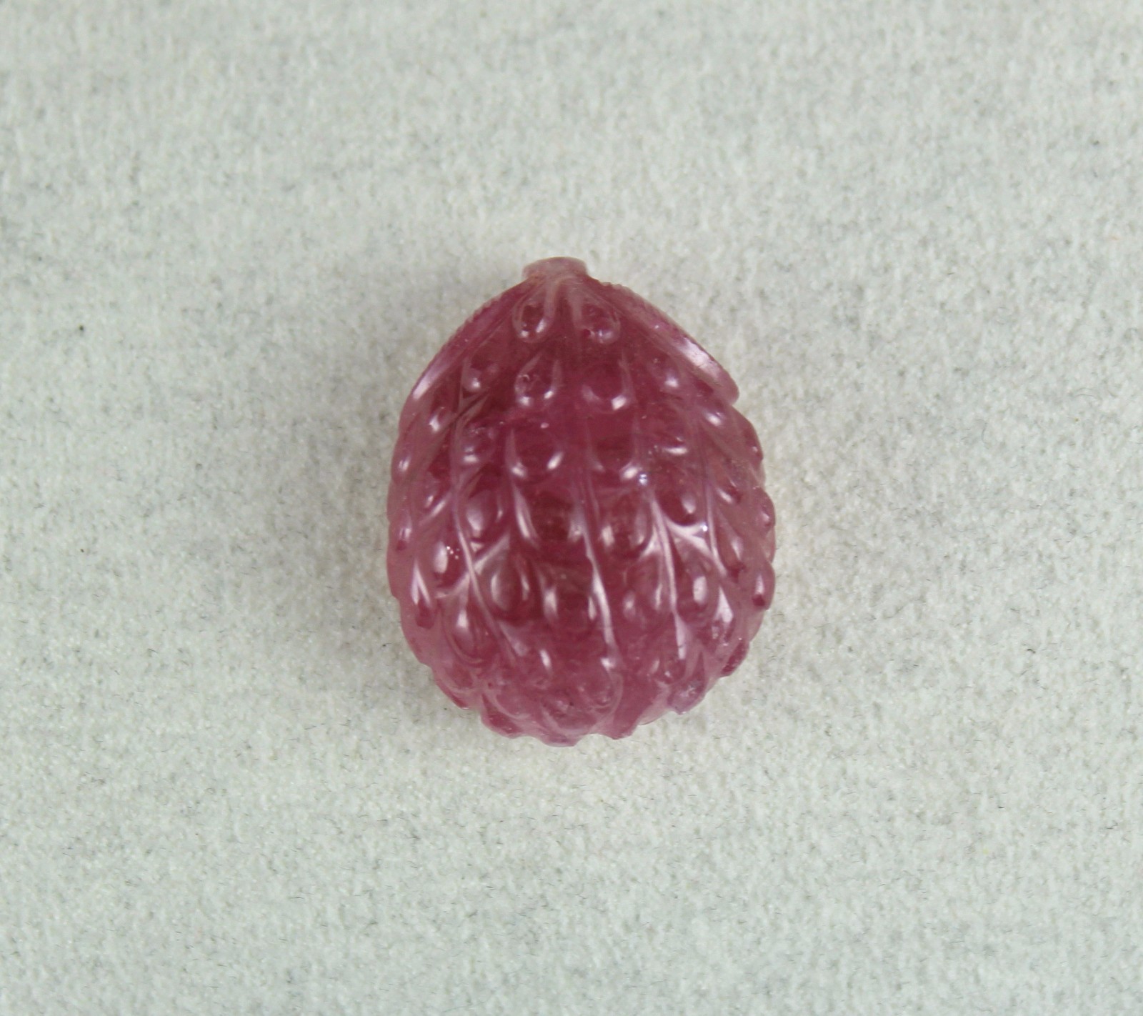 Gtl Certified Natural Pink Tourmaline 57.64 Ct Grapes Carved Gemstone Pendant