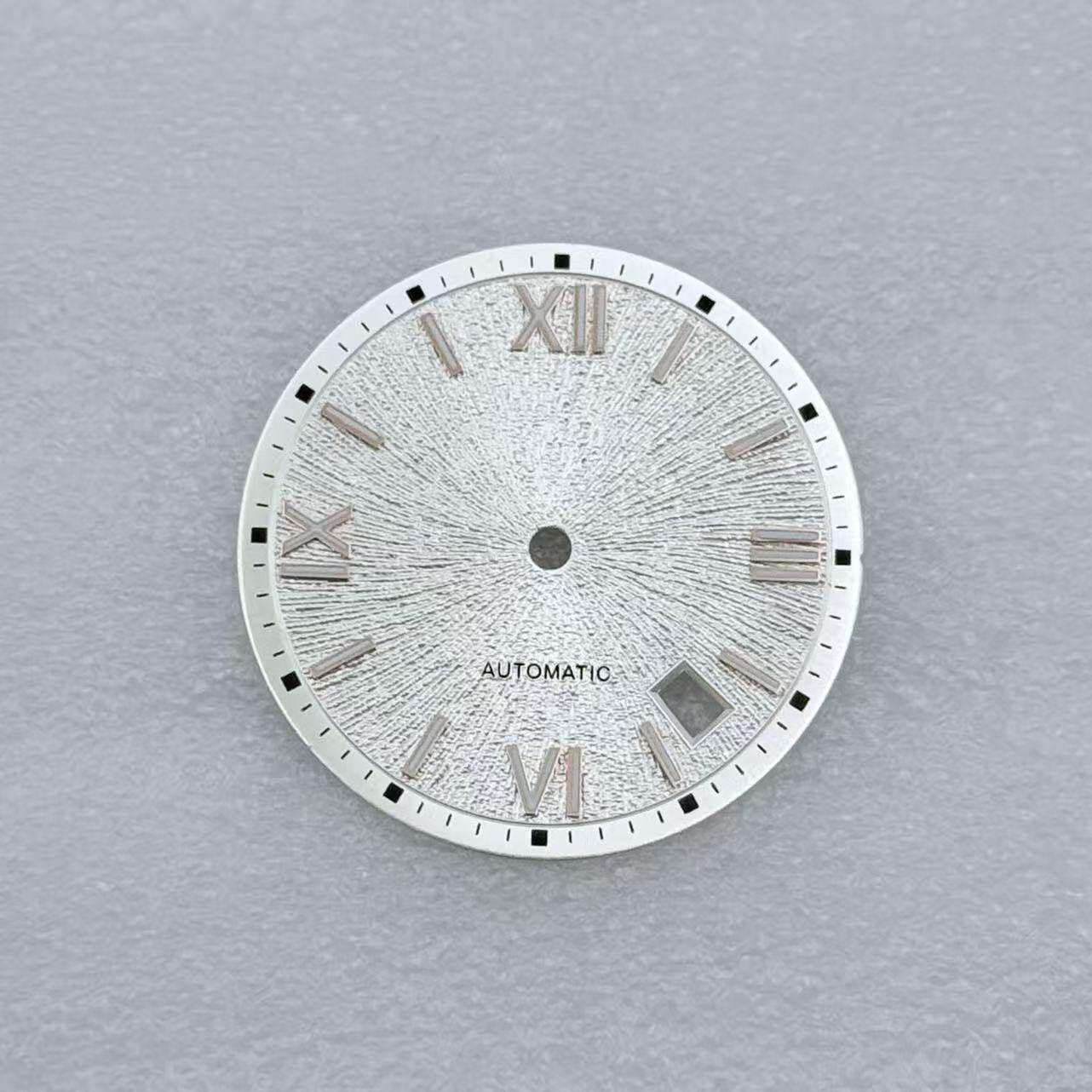 31.8mm Black Purple Watch Dial No Lume Fit NH35/36 Movements Watch Accessories
