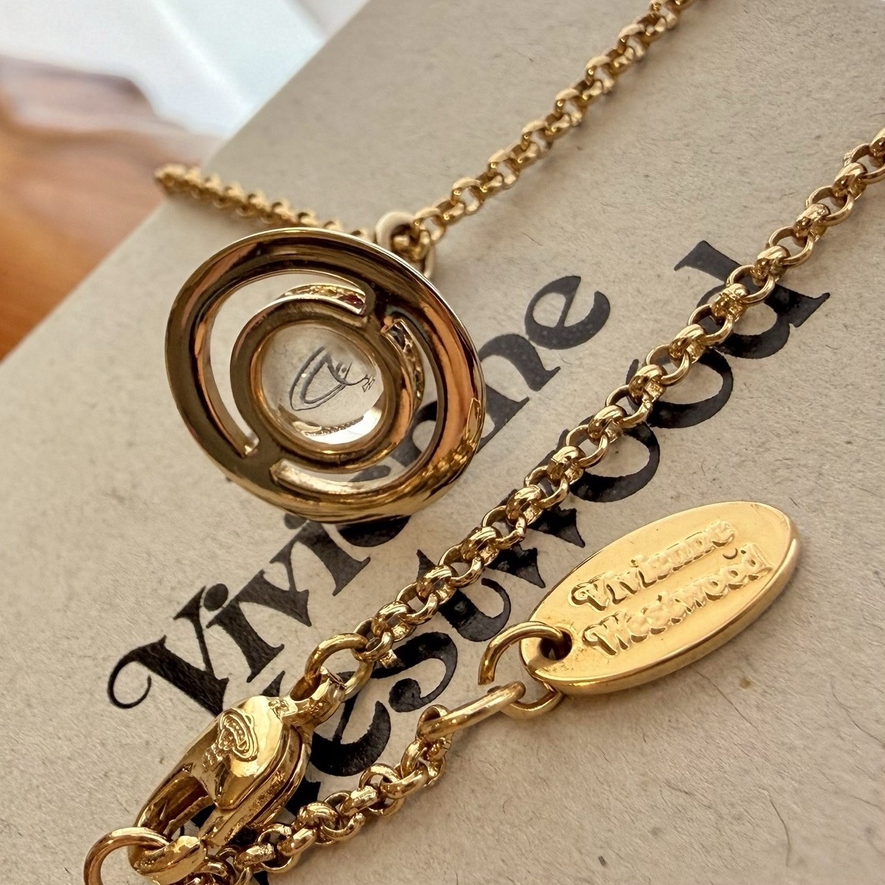 Vivienne Westwood Petite Orb Necklace Gold Current Excellent Condition