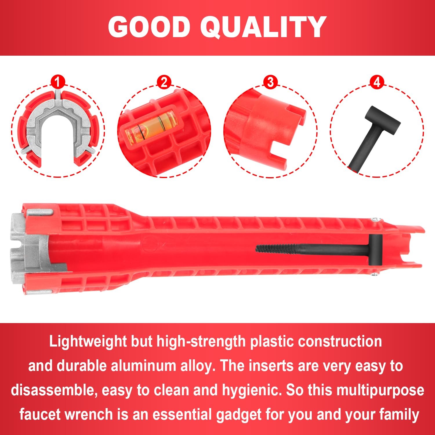 Aulpq 14-in-1 Faucet and Sink Installer Tool, Multi-functional Plumbing…