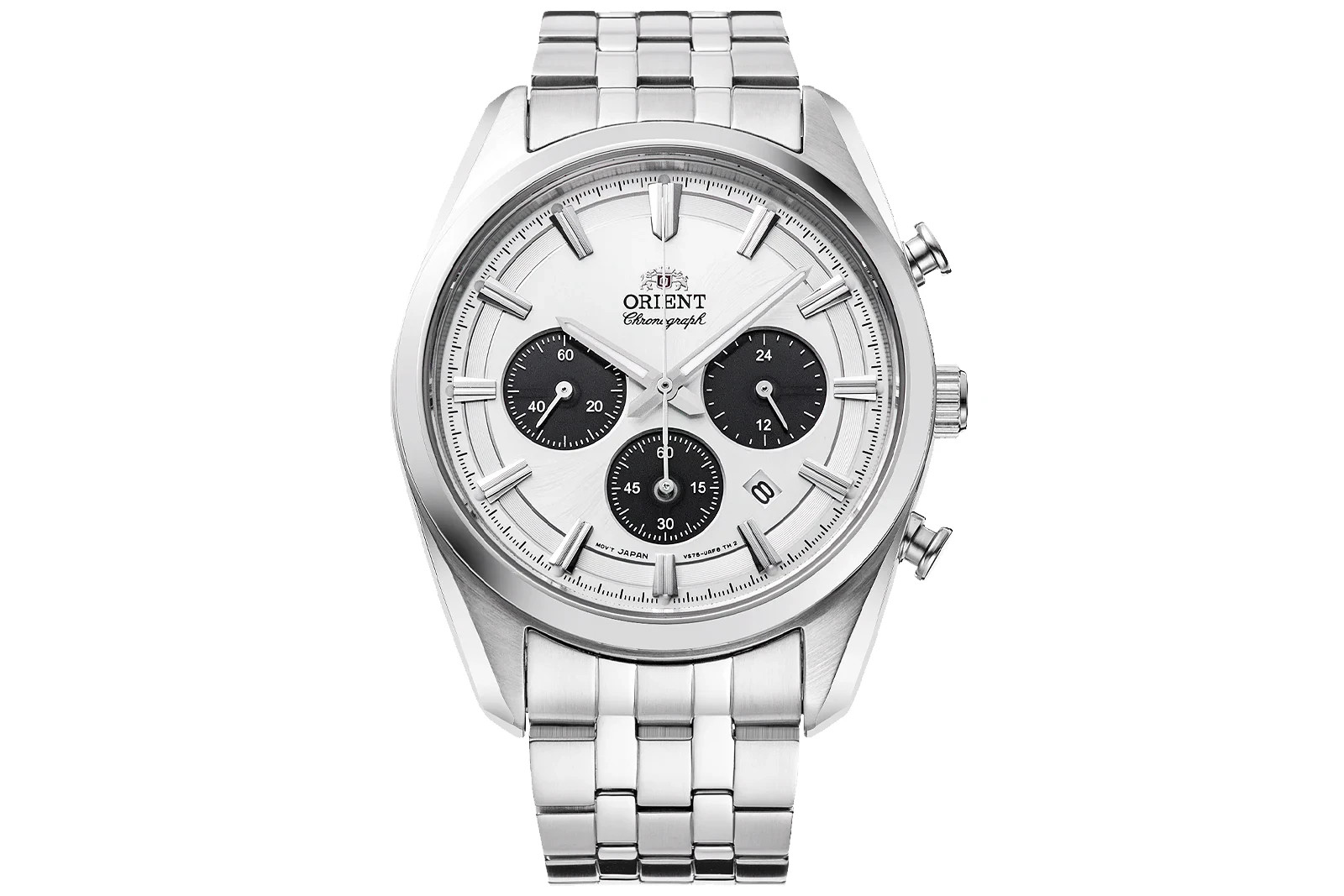 Orient Men’s Contemporary Chronograph White Dial Watch – RA-TX0305S10B NEW