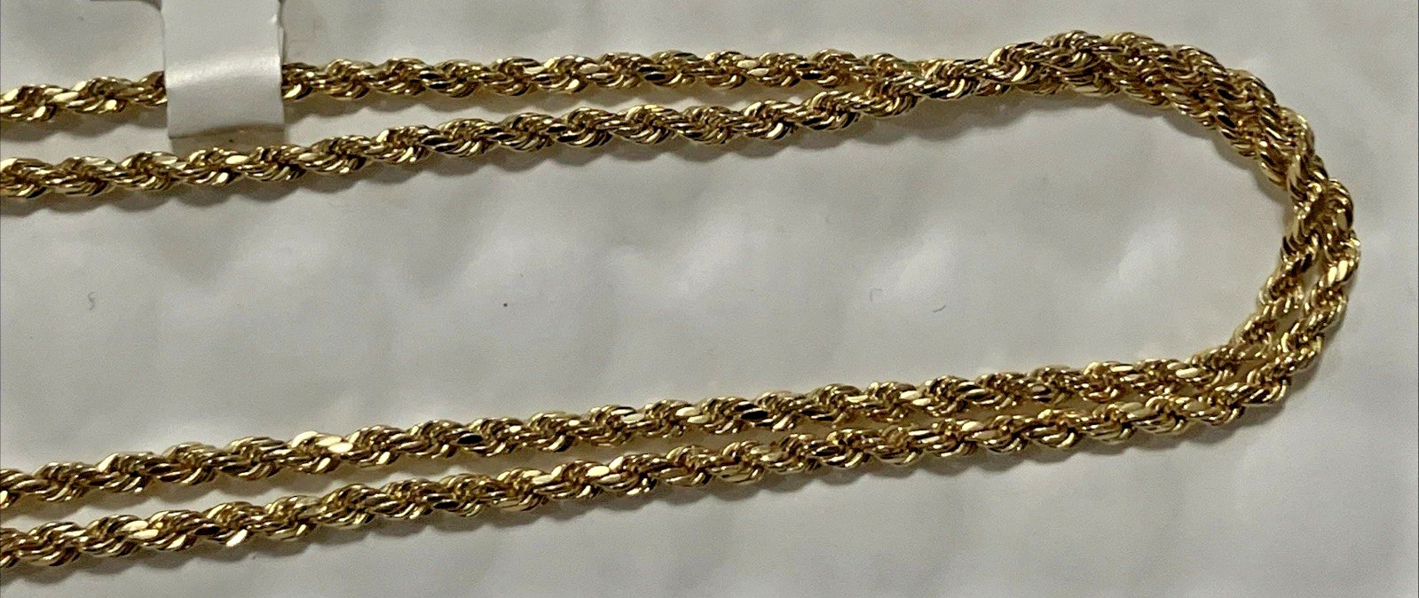 10kt Real Gold Rope Chain 3Grams 2mm 22” GND Brand New with Tag 10K