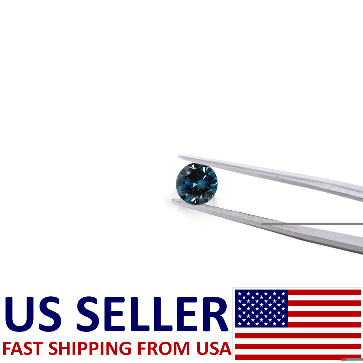 Blue Natural Diamond loose faceted Round 3mm