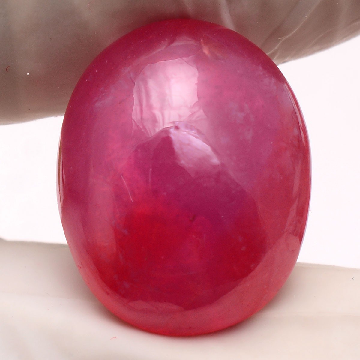 15.79 Cts Natural Red Ruby 16mmx13mm Oval Cabochon Ring Size Precious Gemstone