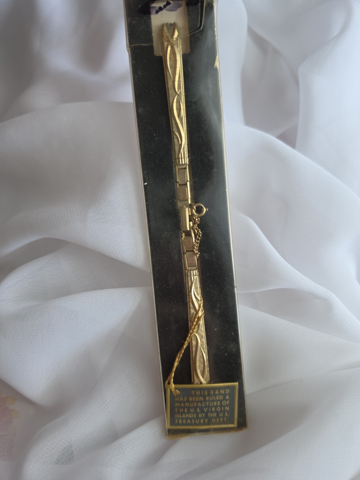 MCM Benson Rand Yellow Gold Filled Floral Design Ladies Watch Band 6″