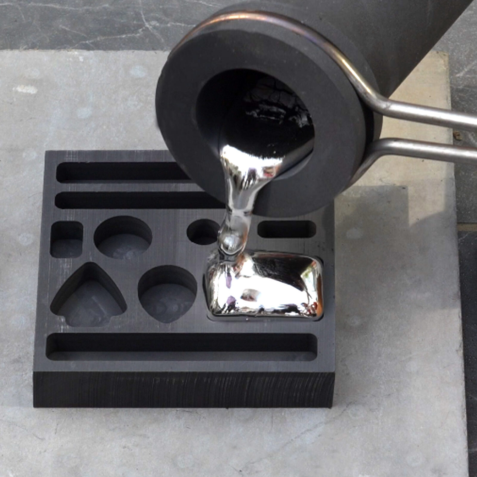Graphite Ingot Casting Mold Combo Mould For Melting Refining Gold/Silver/Copper