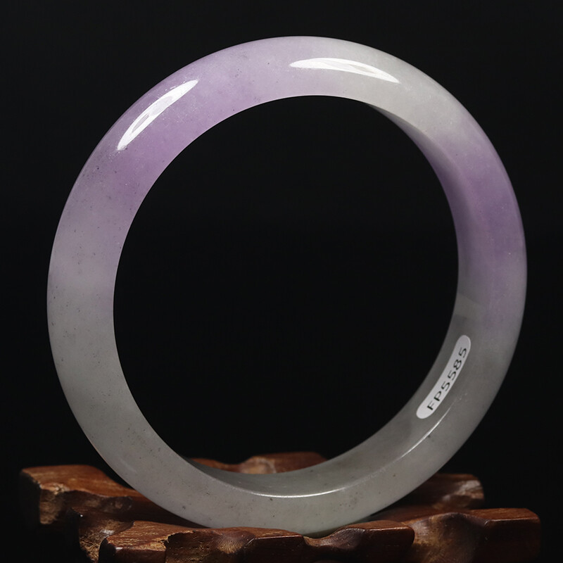 62mm Lavender Purple Jadeite Jade Bangle Bracelet Women’s Chinese Jade 11223